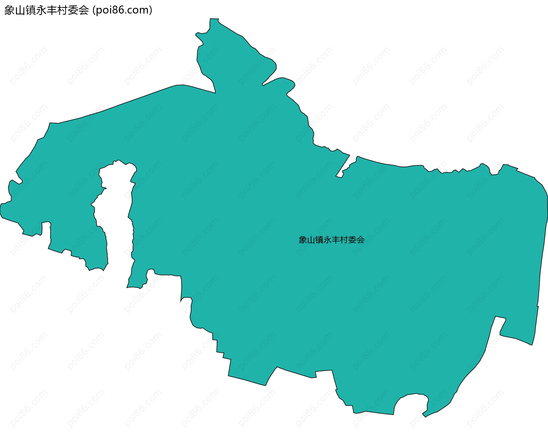 象山镇永丰村委会边界地图