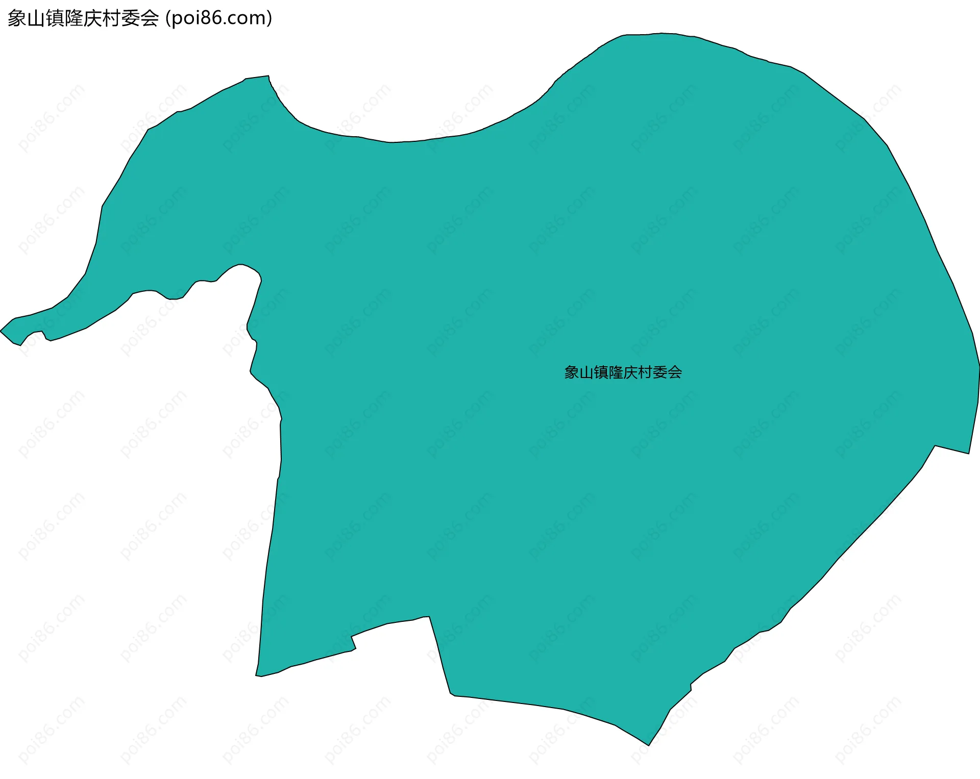 象山镇隆庆村委会边界地图