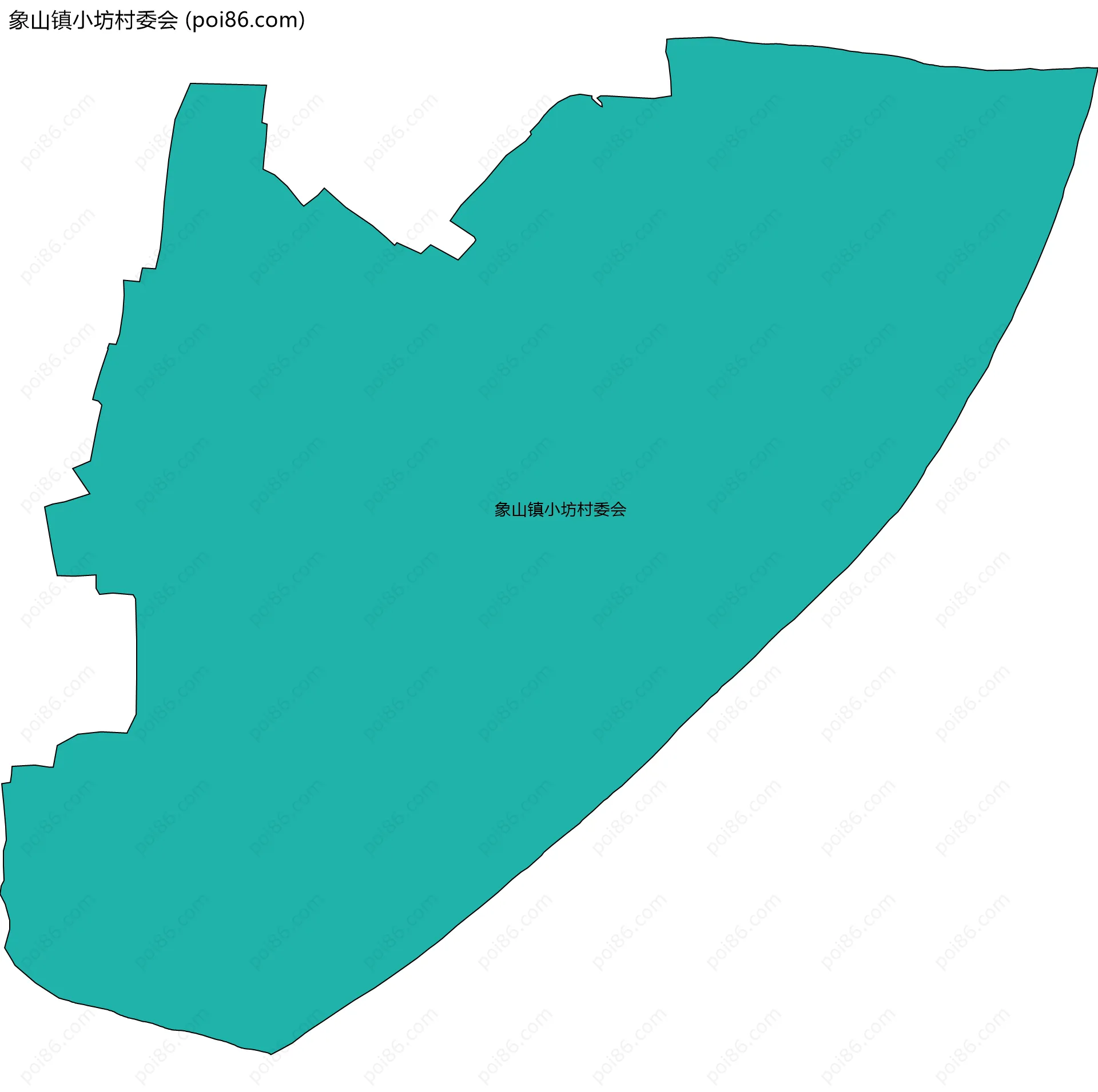 象山镇小坊村委会边界地图