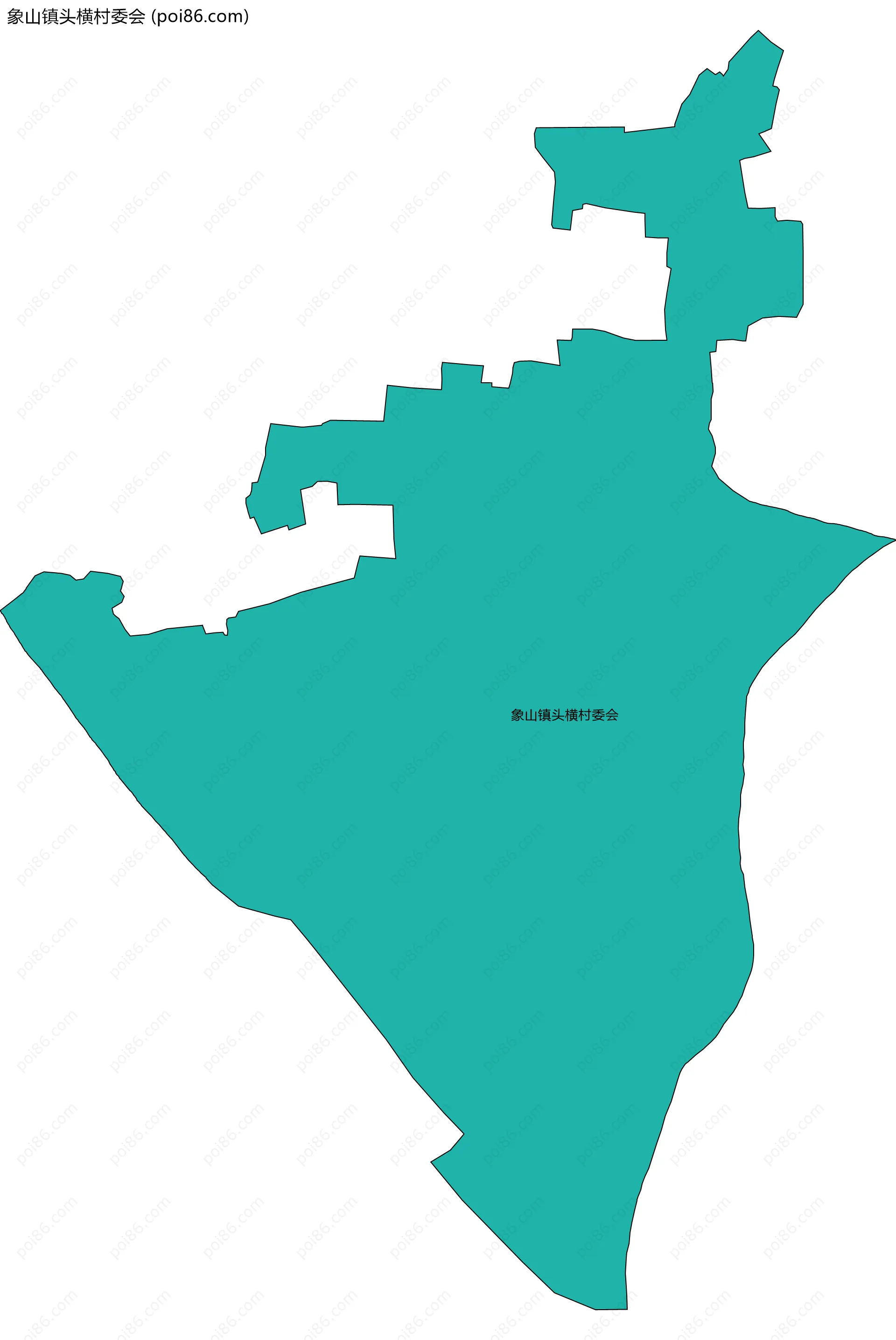 象山镇头横村委会边界地图