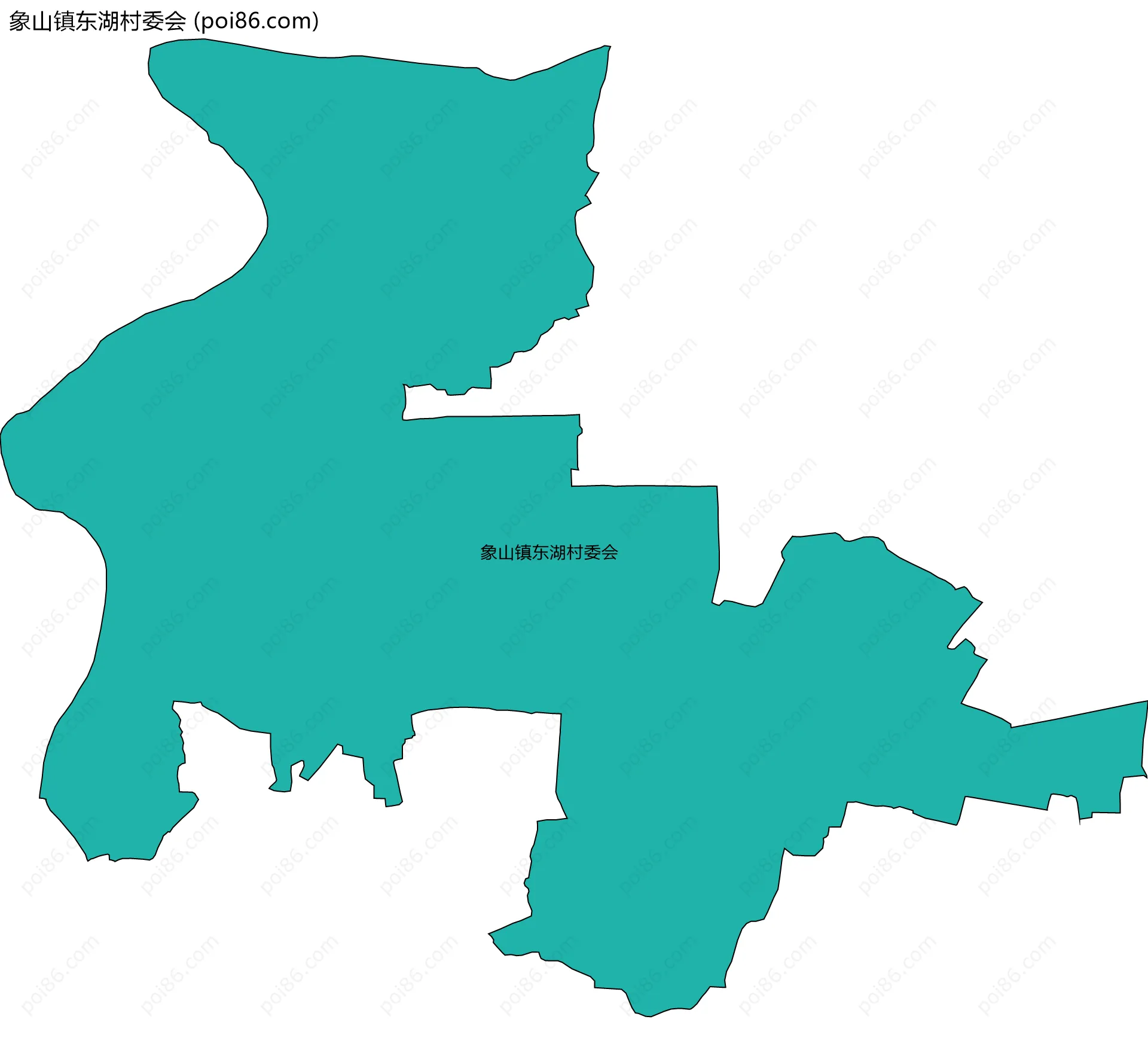 象山镇东湖村委会边界地图