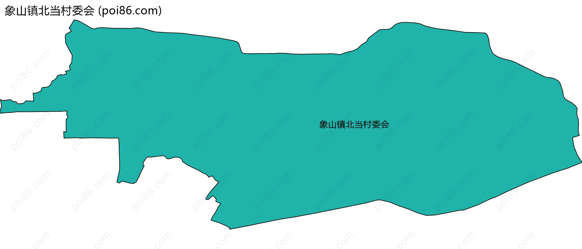 象山镇北当村委会边界地图