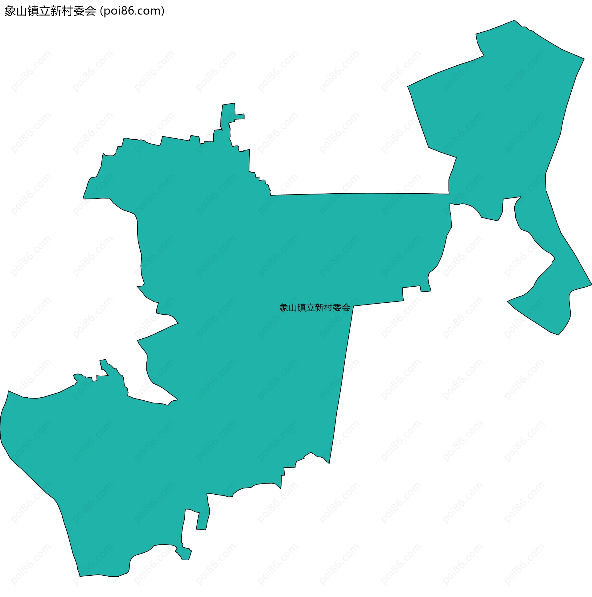 象山镇立新村委会边界地图