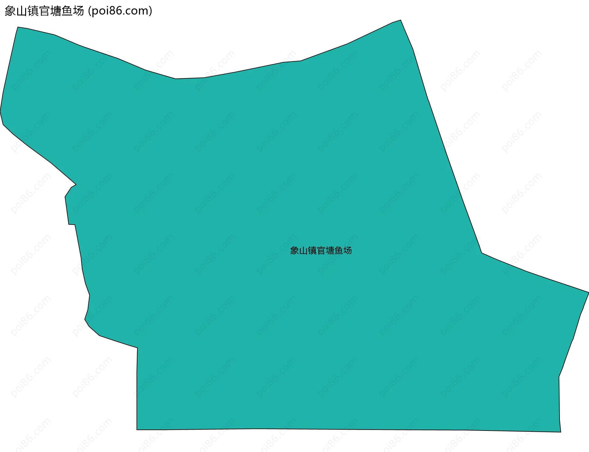象山镇官塘鱼场边界地图