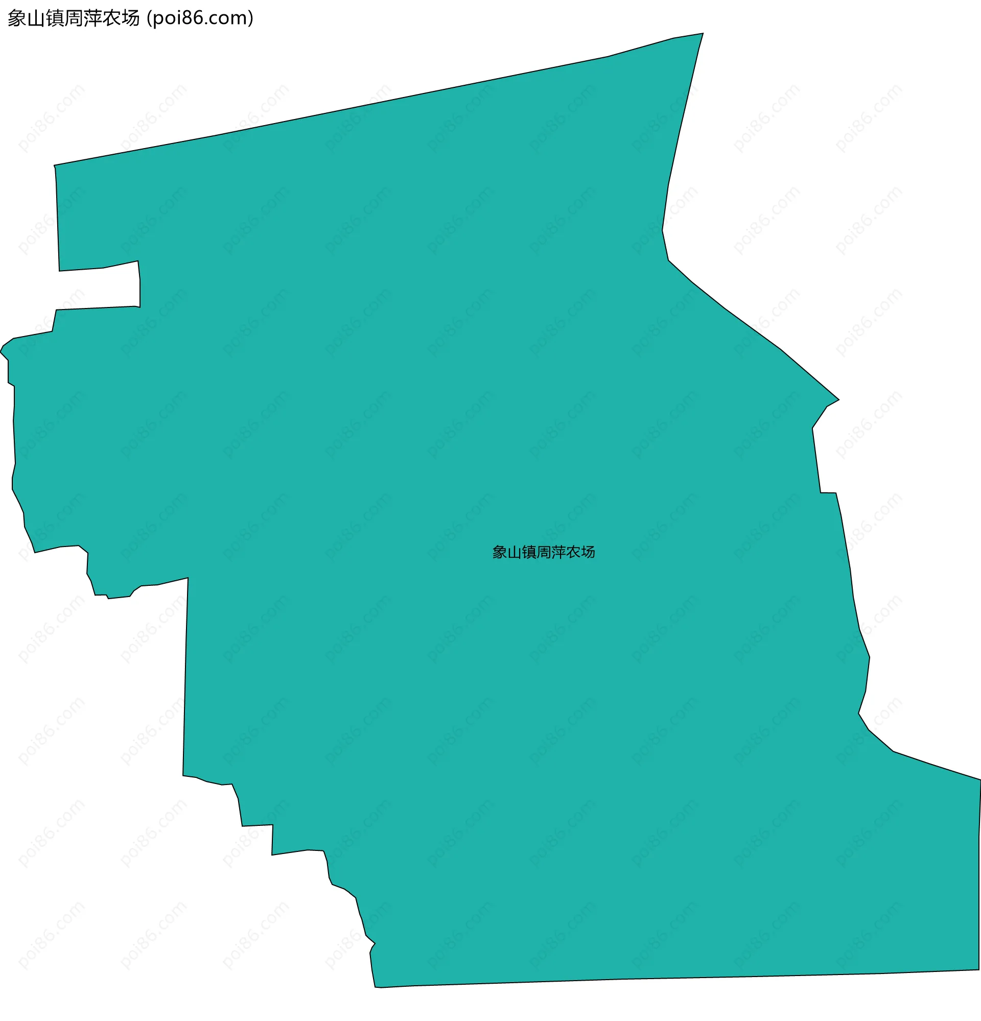 象山镇周萍农场边界地图
