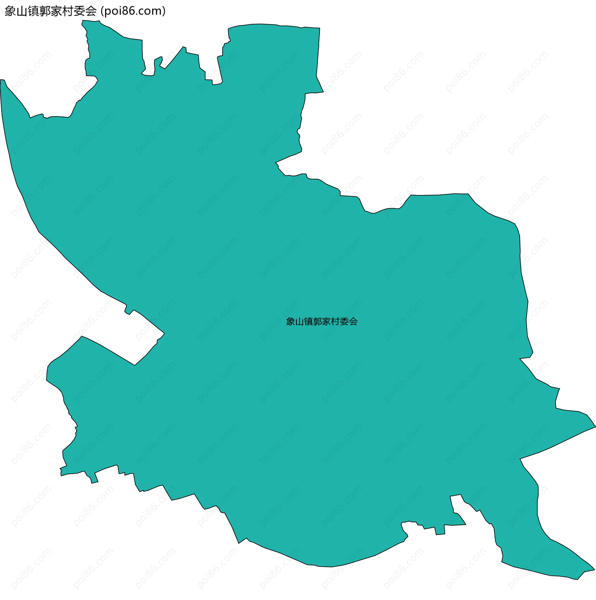 象山镇郭家村委会边界地图