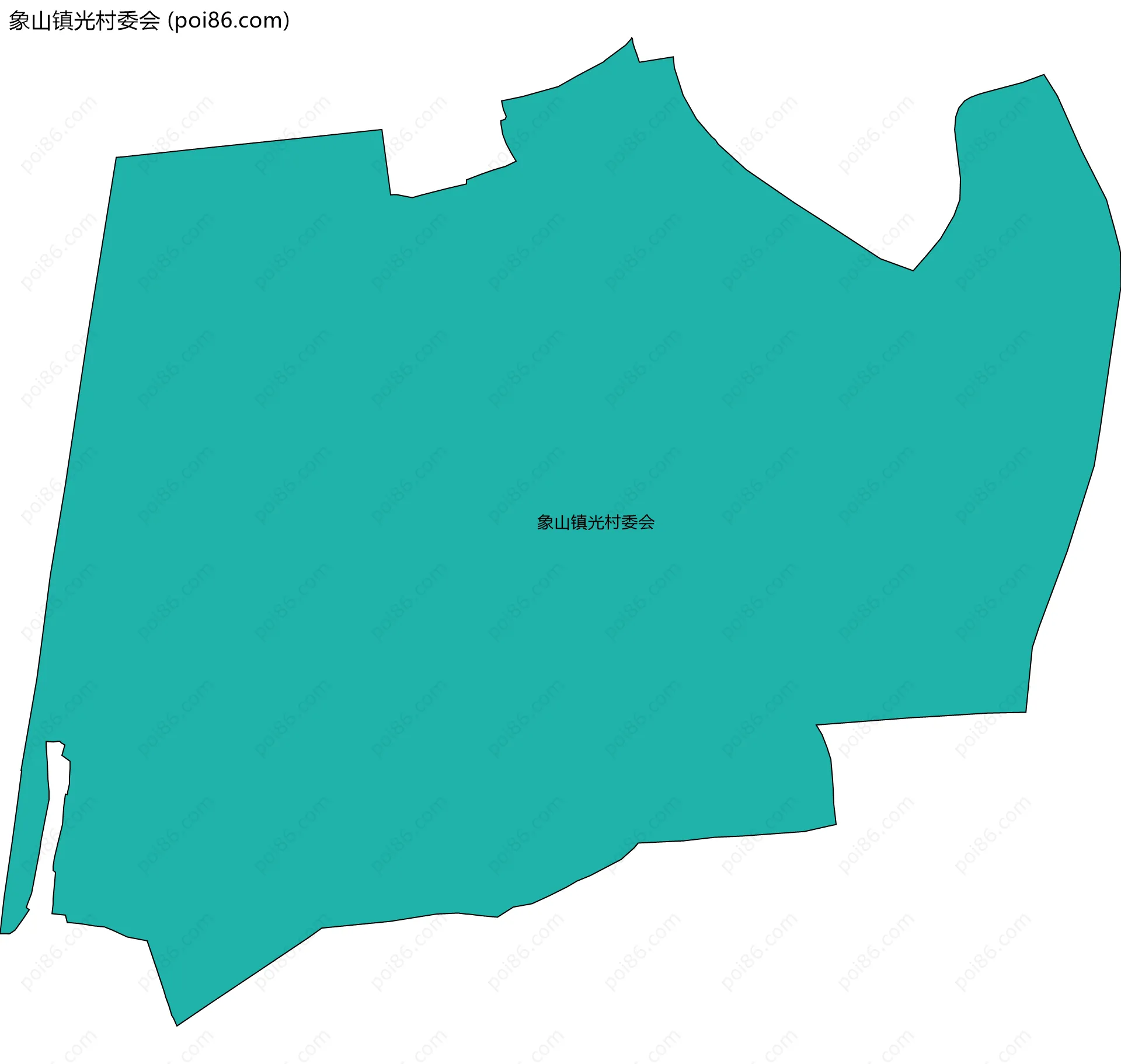 象山镇光村委会边界地图