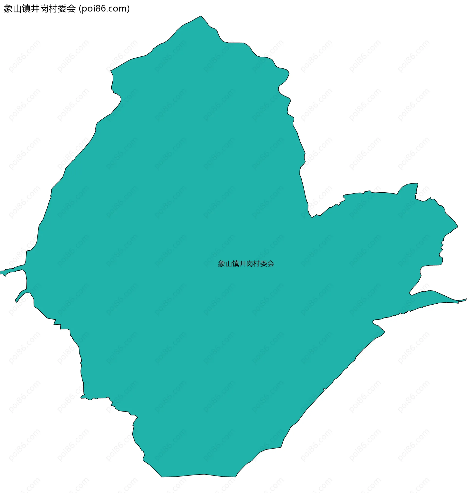 象山镇井岗村委会边界地图