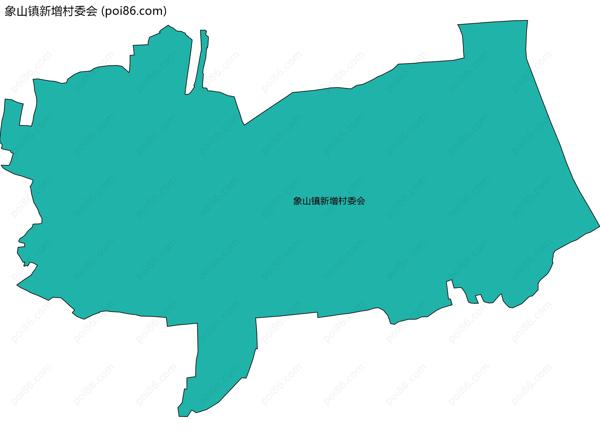 象山镇新增村委会边界地图