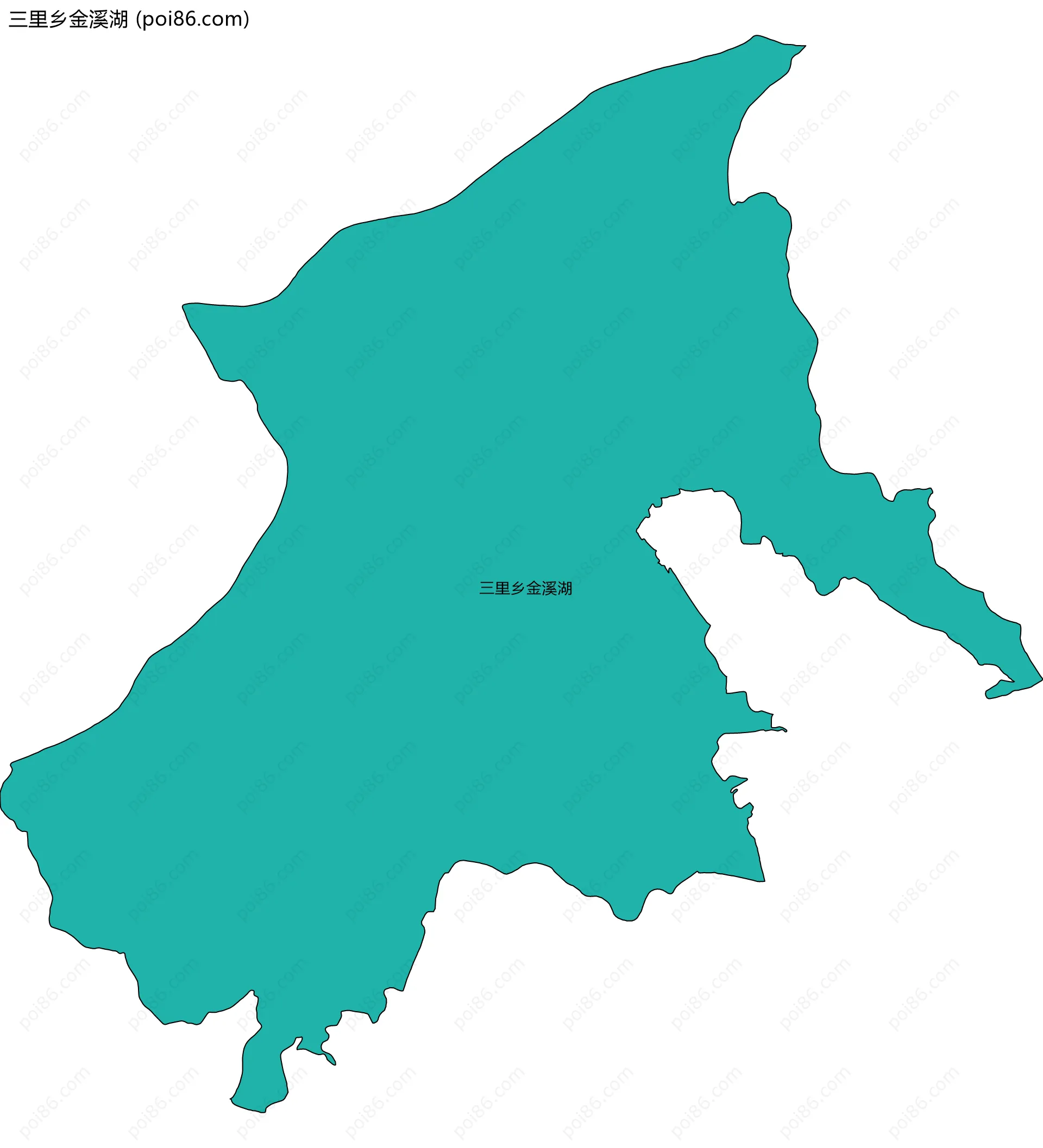 三里乡金溪湖边界地图