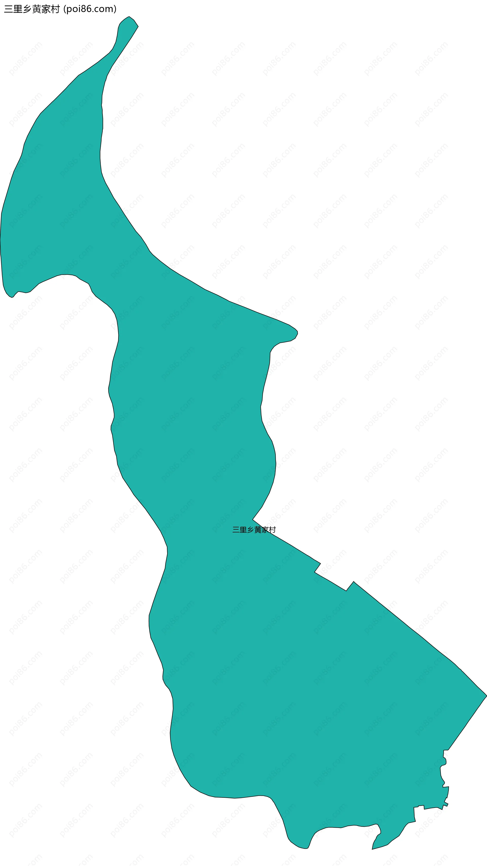 三里乡黄家村边界地图