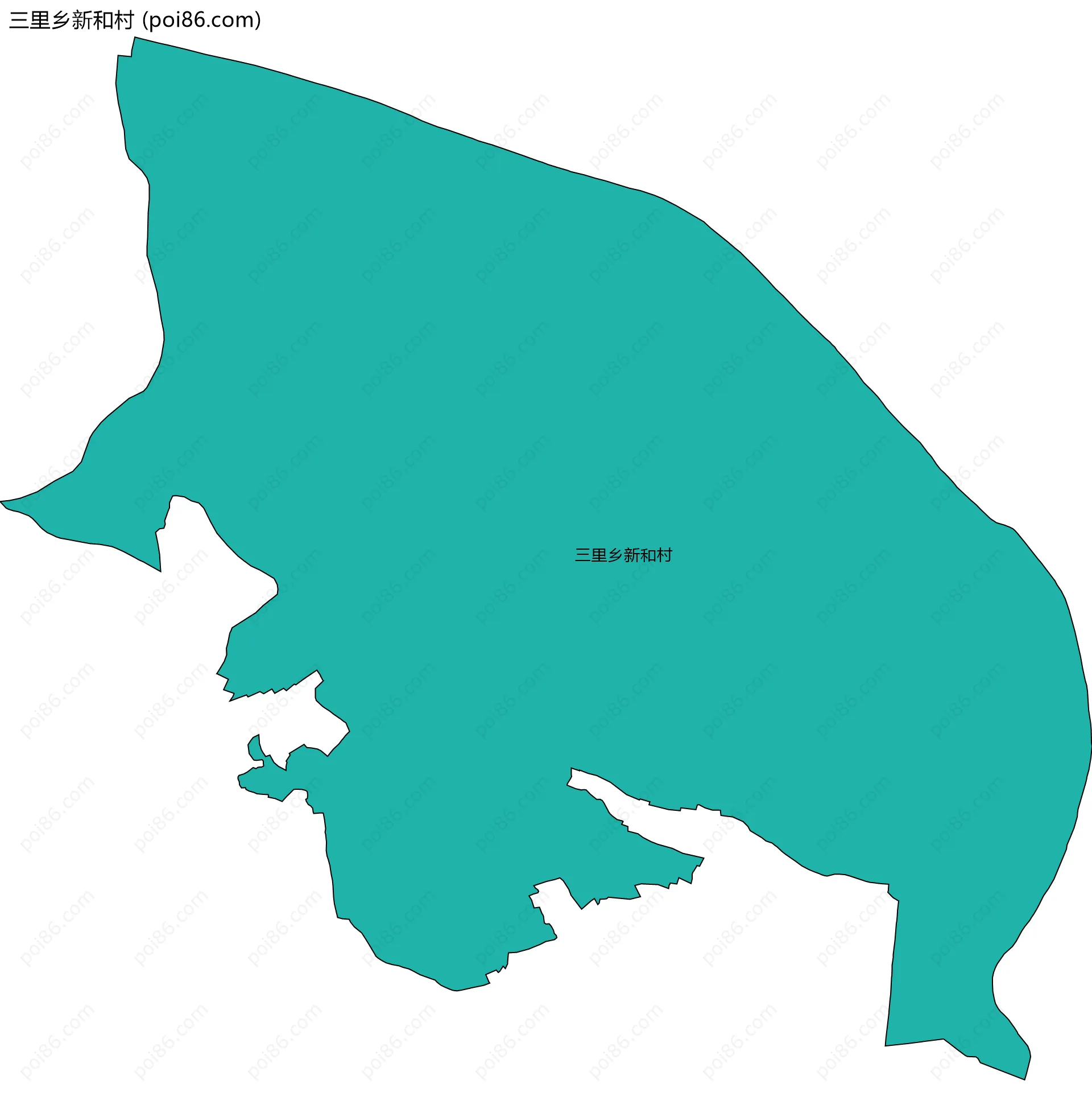 三里乡新和村边界地图