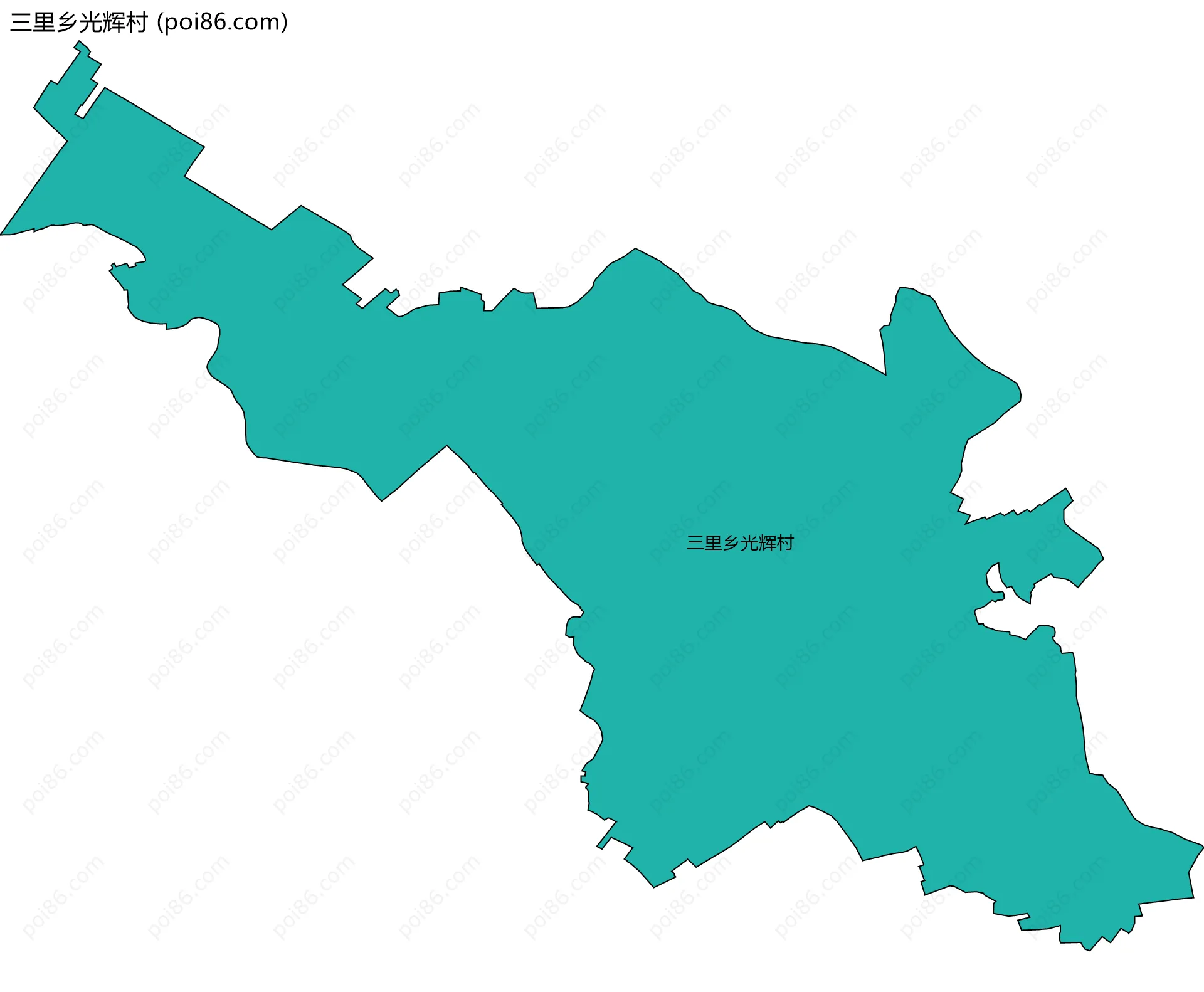 三里乡光辉村边界地图