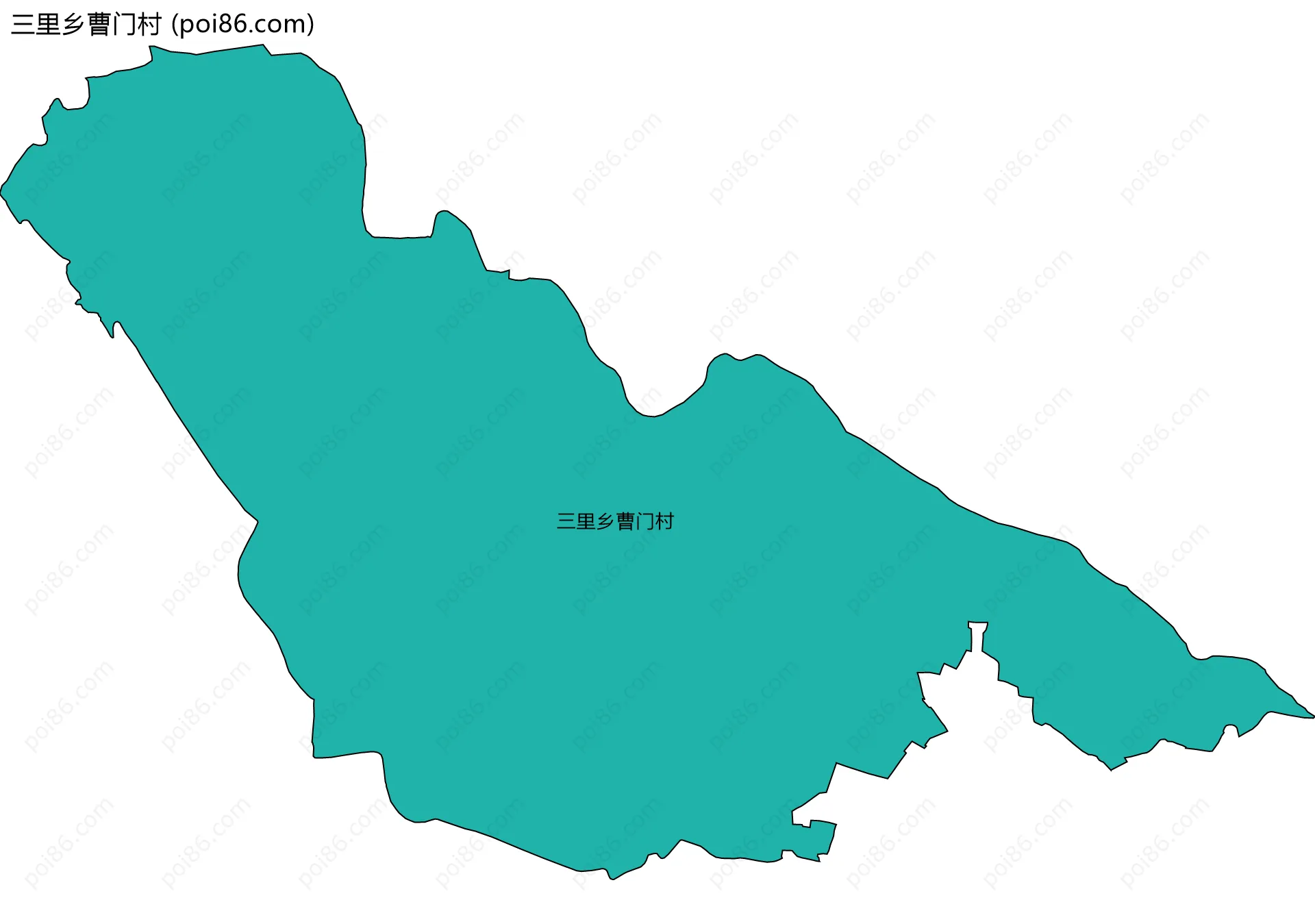 三里乡曹门村边界地图
