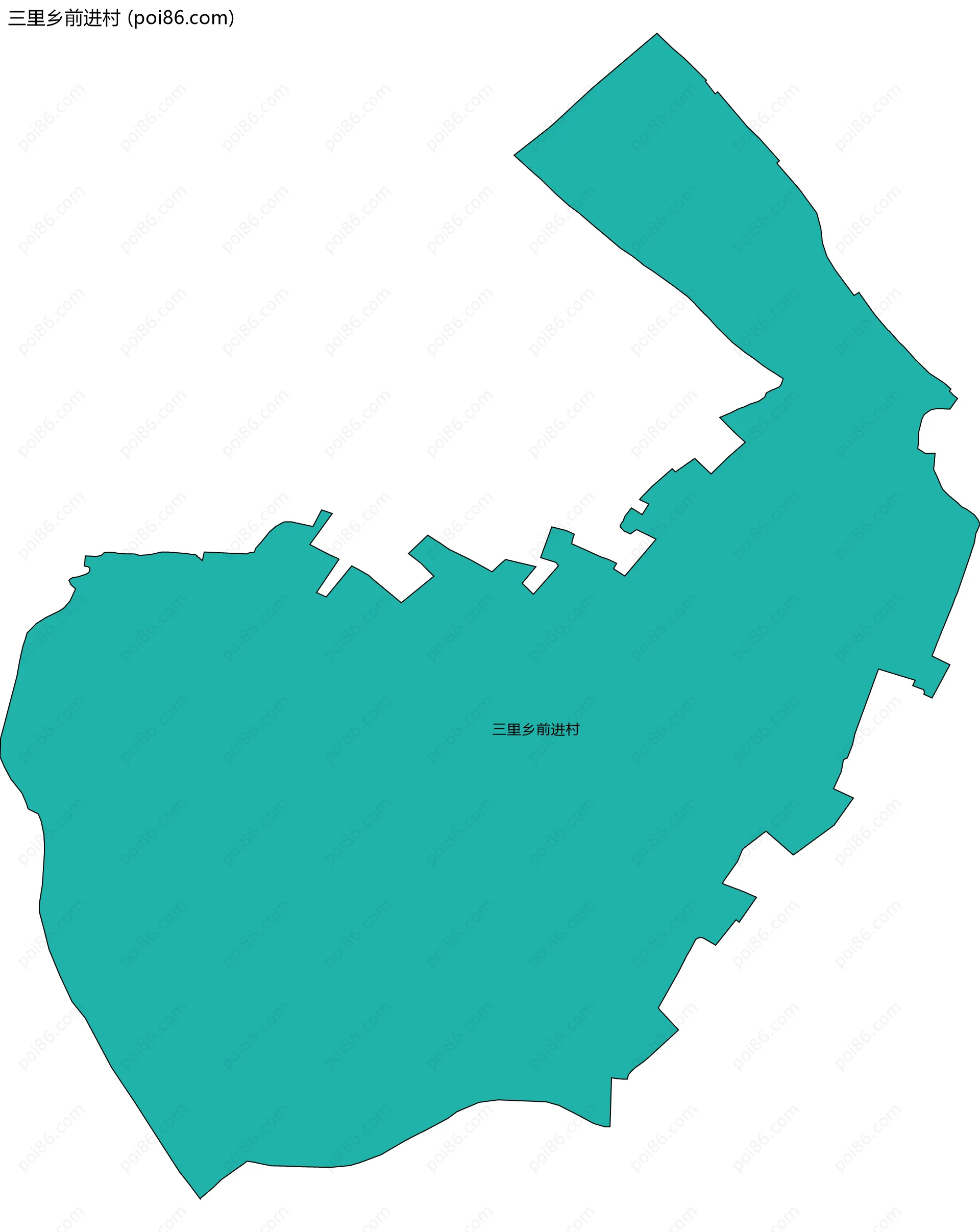 三里乡前进村边界地图