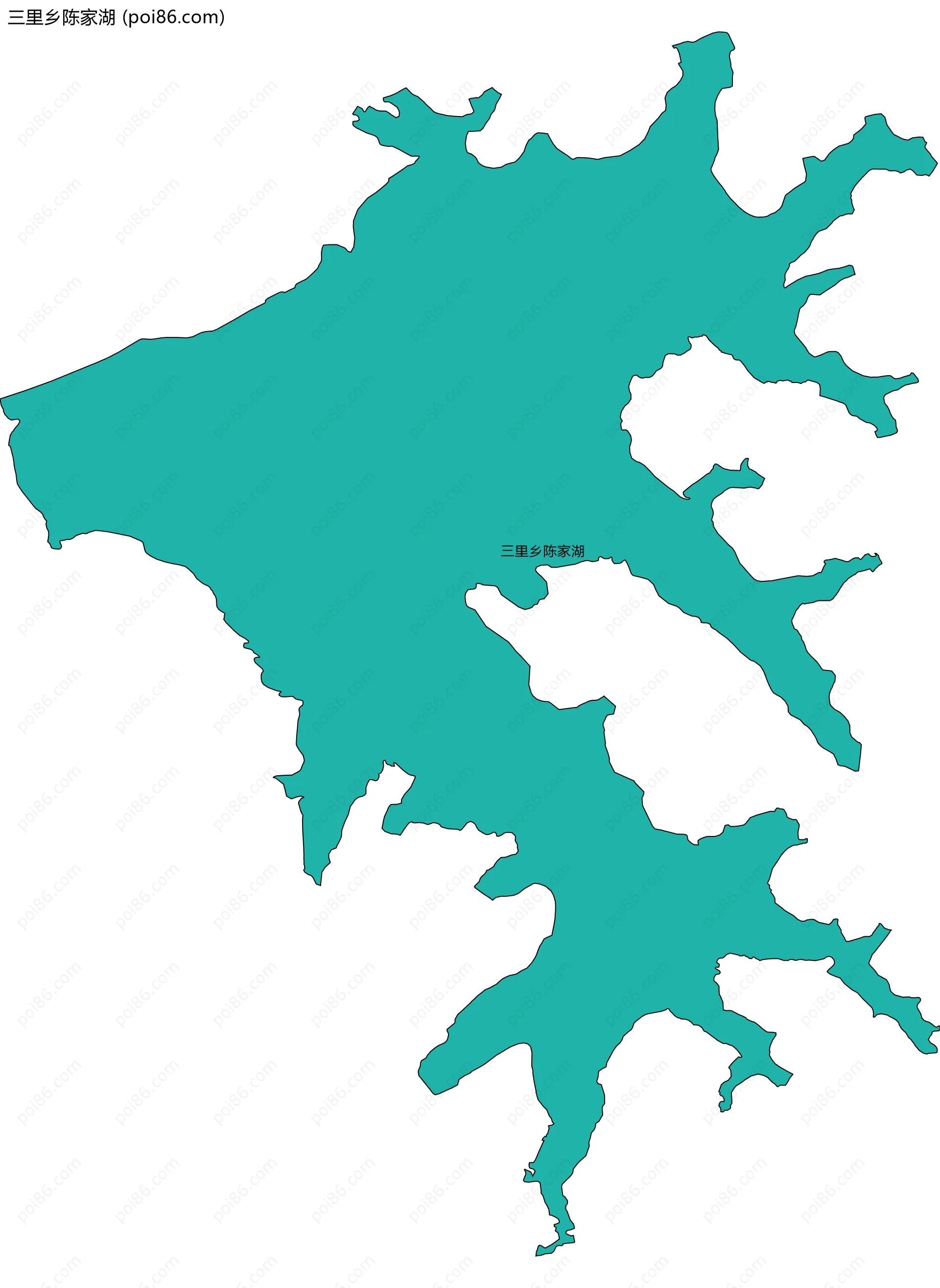 三里乡陈家湖边界地图