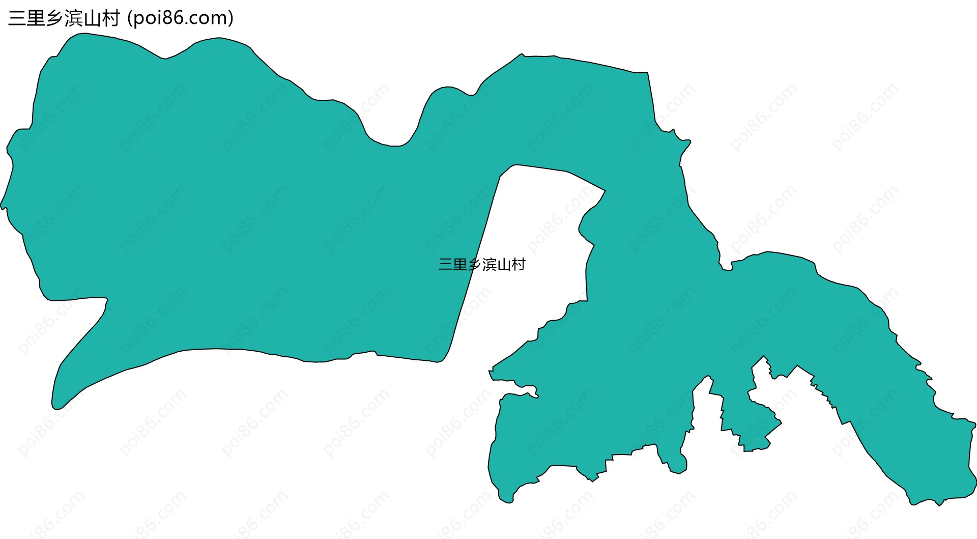 三里乡滨山村边界地图
