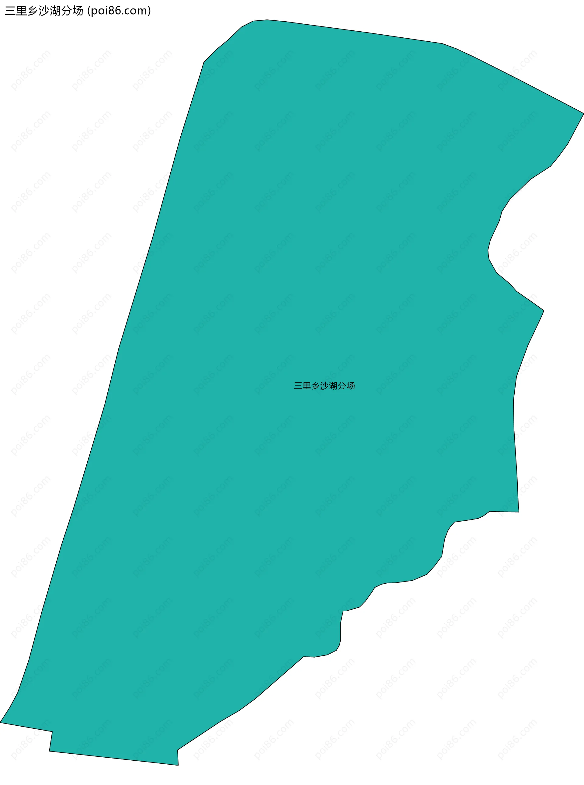 三里乡沙湖分场边界地图