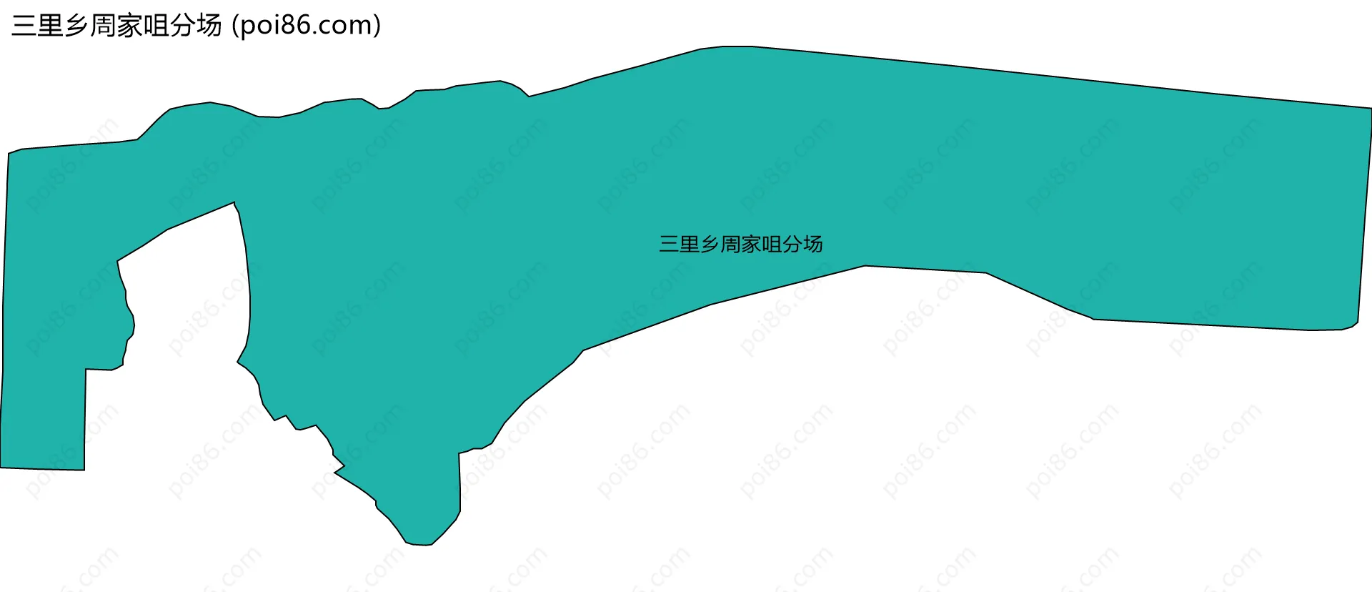 三里乡周家咀分场边界地图