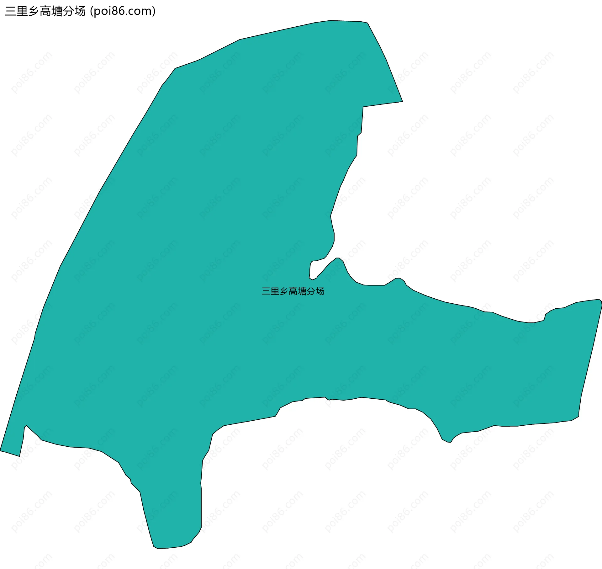 三里乡高塘分场边界地图