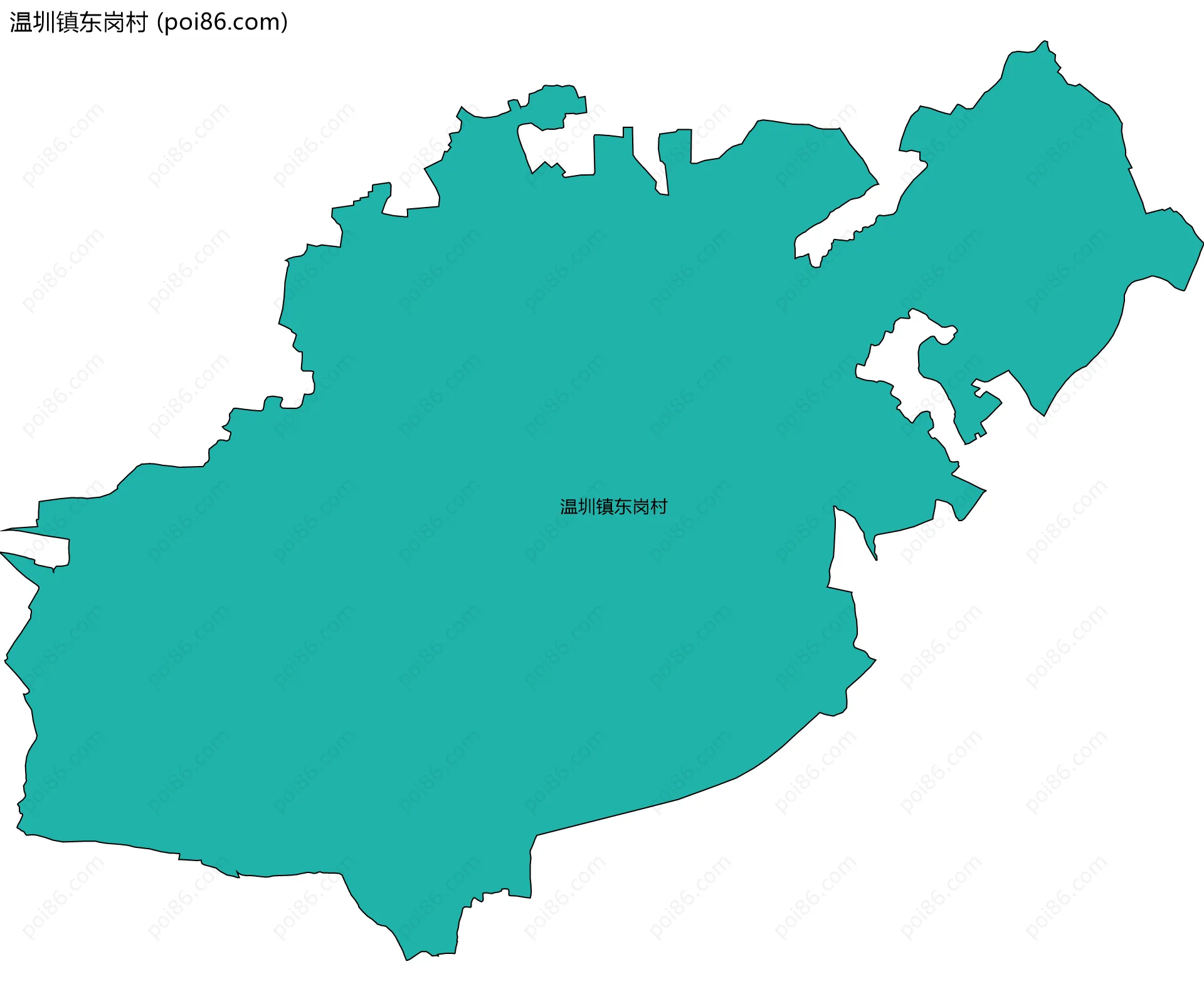 温圳镇东岗村边界地图