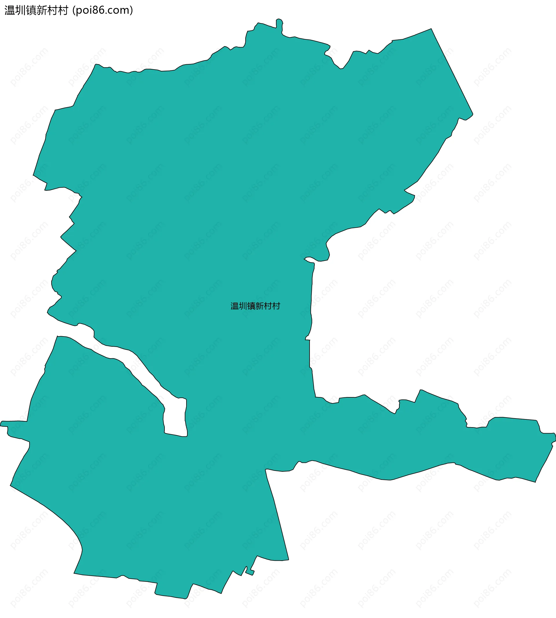 温圳镇新村村边界地图