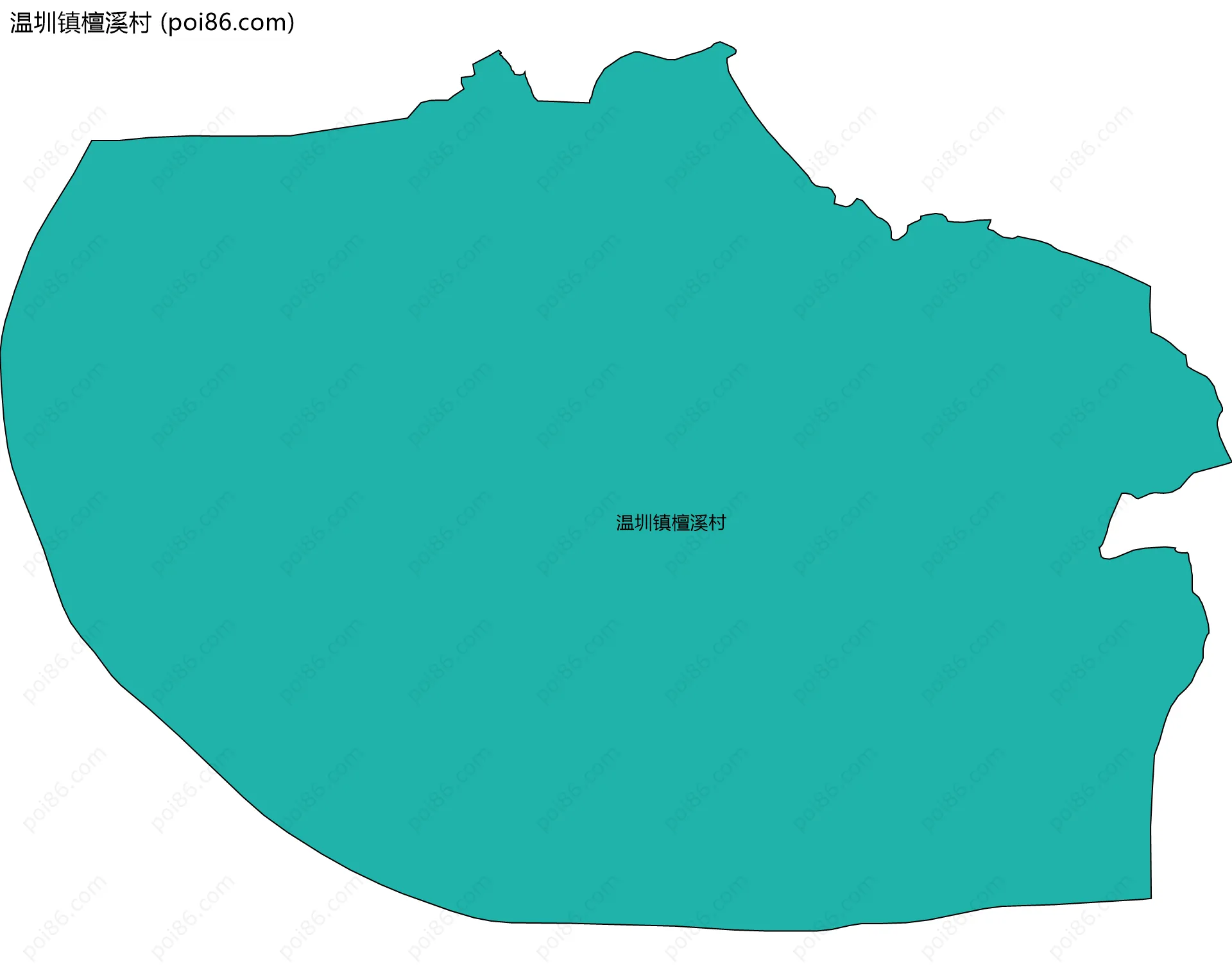 温圳镇檀溪村边界地图