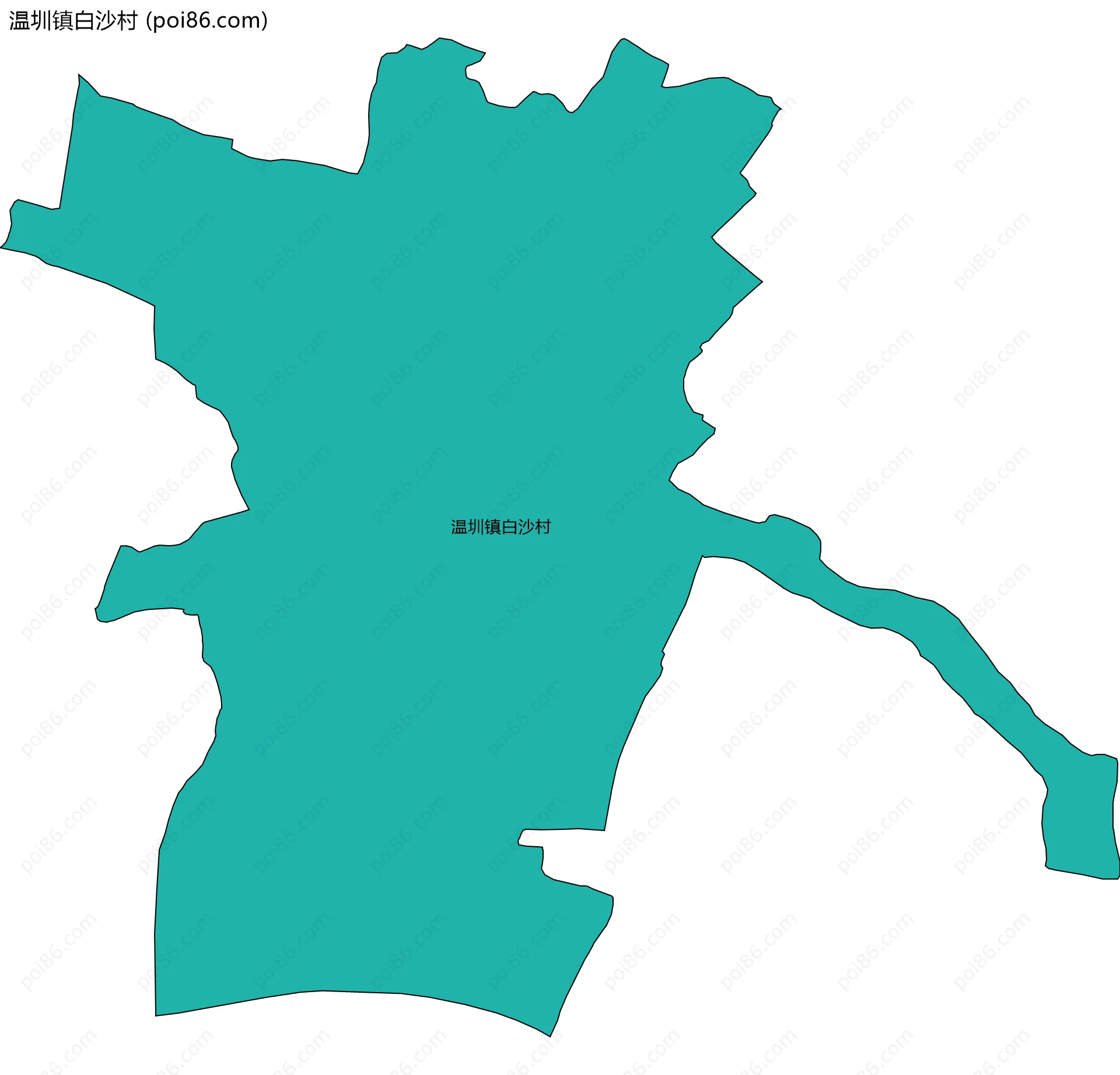 温圳镇白沙村边界地图