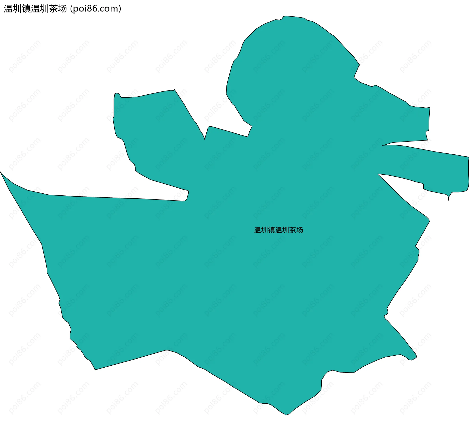 温圳镇温圳茶场边界地图