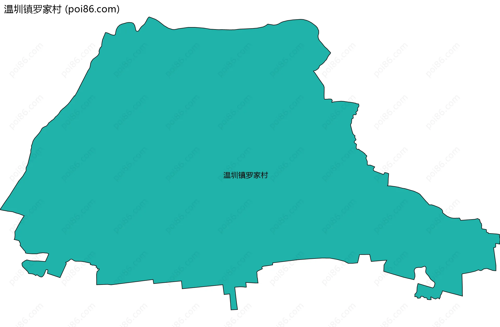 温圳镇罗家村边界地图