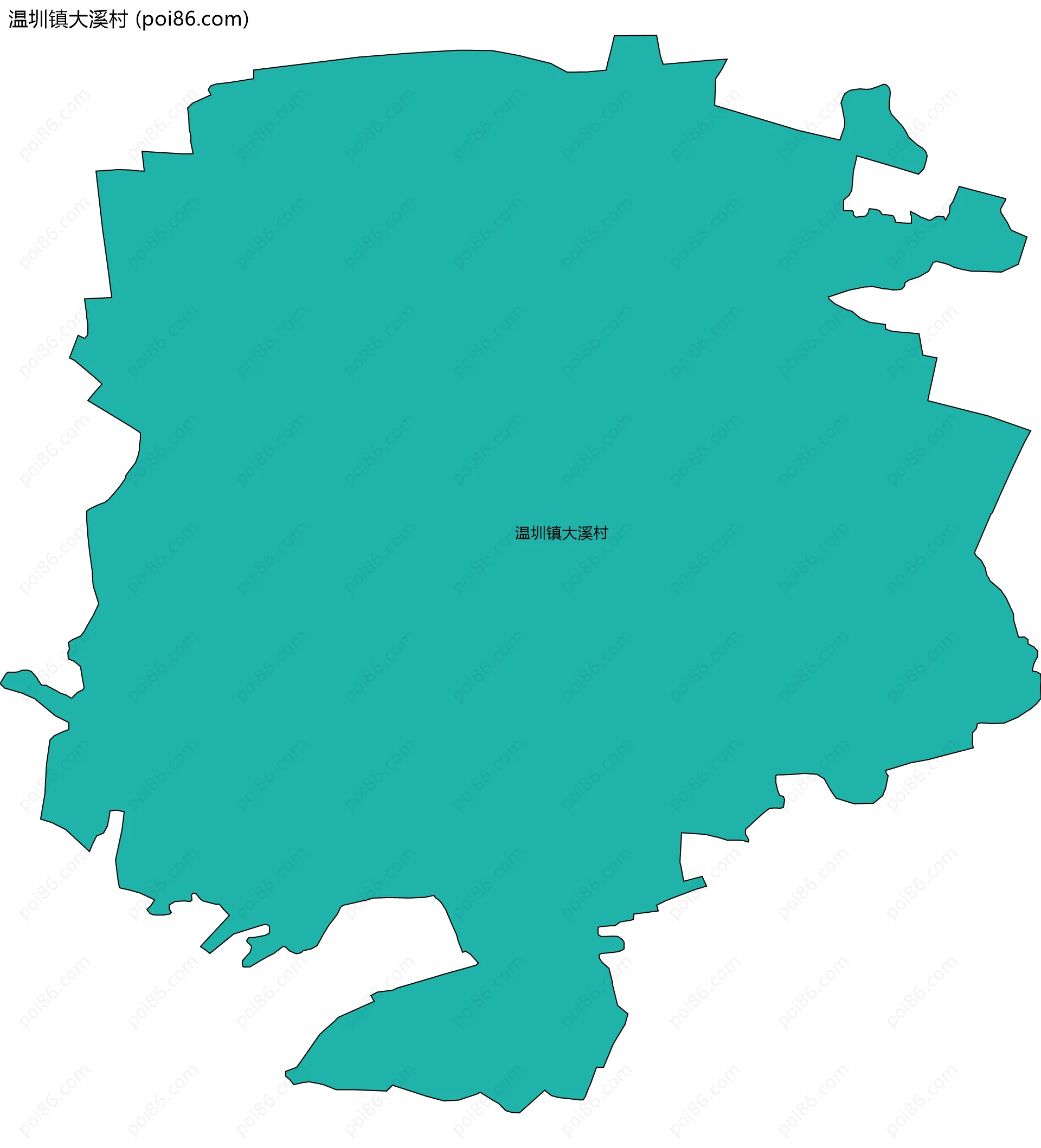 温圳镇大溪村边界地图