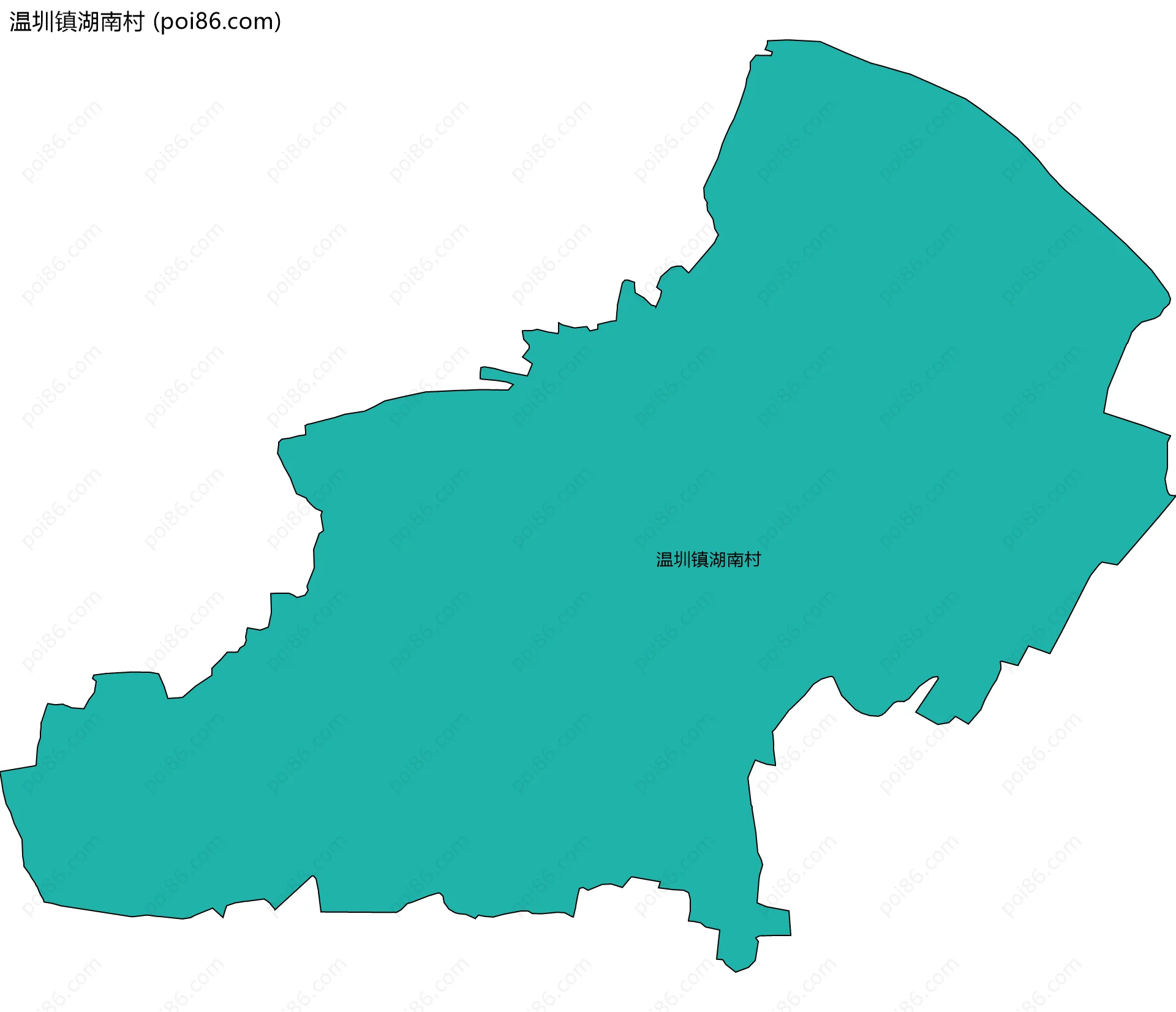温圳镇湖南村边界地图