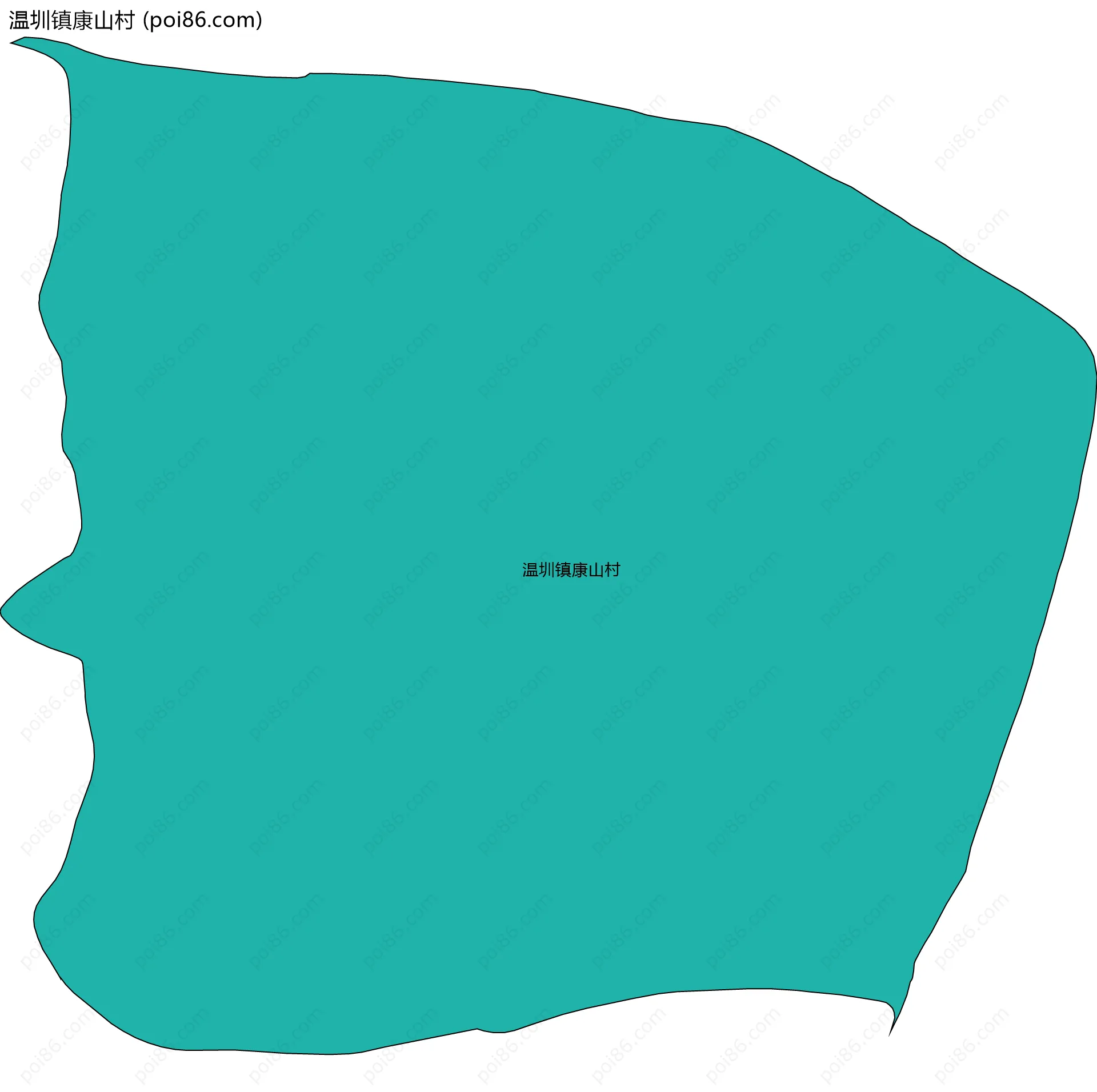 温圳镇康山村边界地图