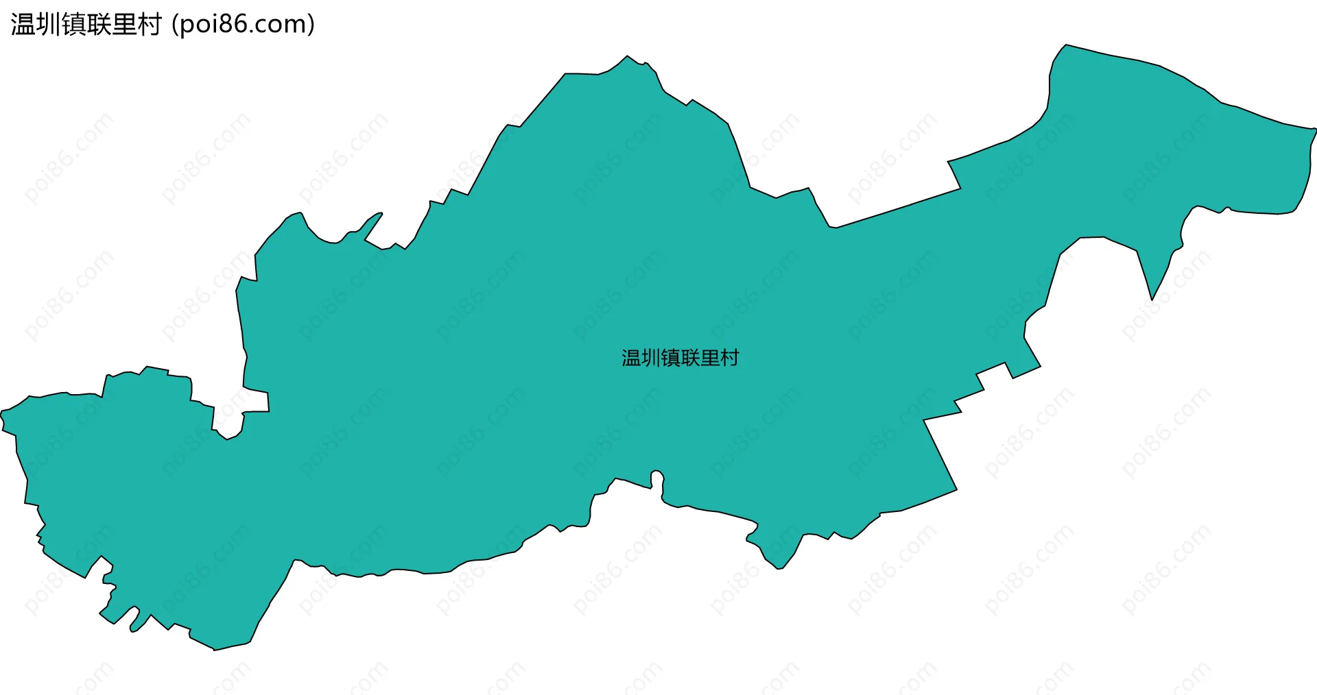 温圳镇联里村边界地图