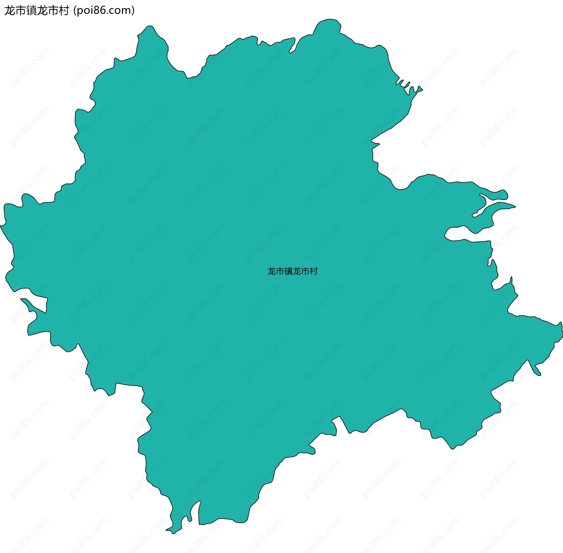 龙市镇龙市村边界地图