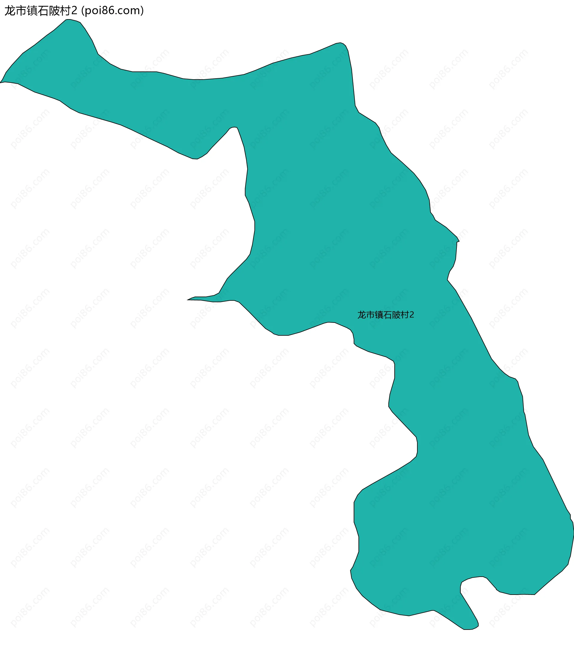 龙市镇石陂村2边界地图