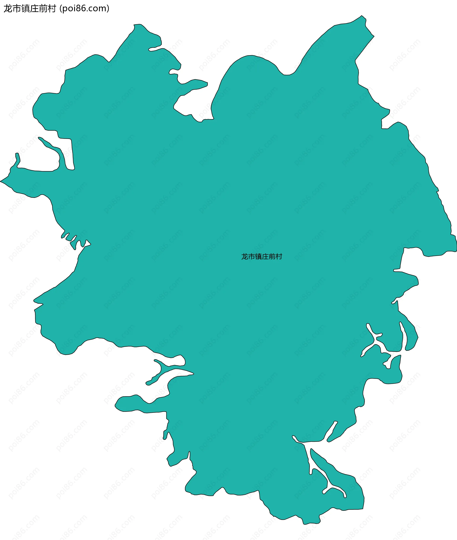 龙市镇庄前村边界地图
