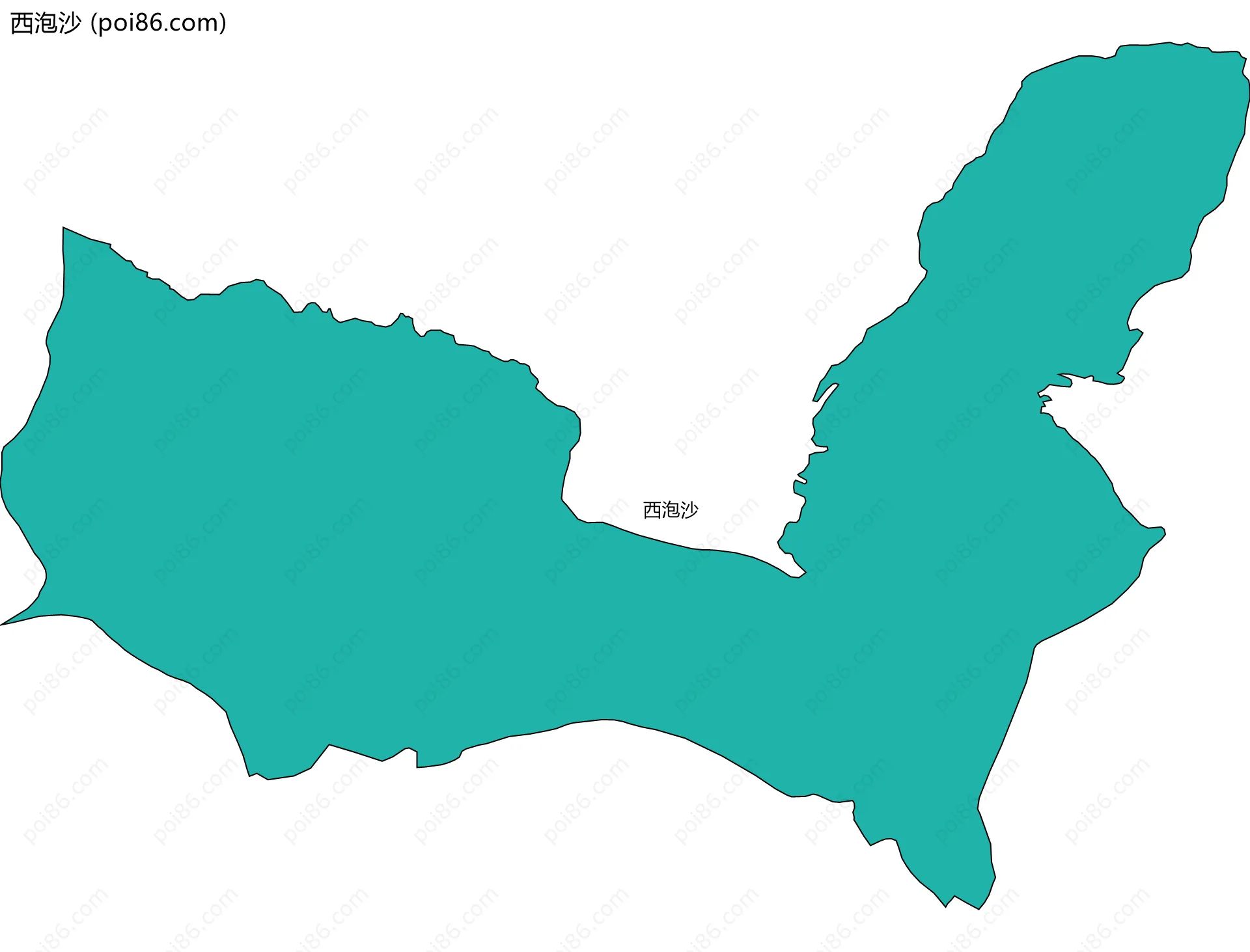 西泡沙边界地图