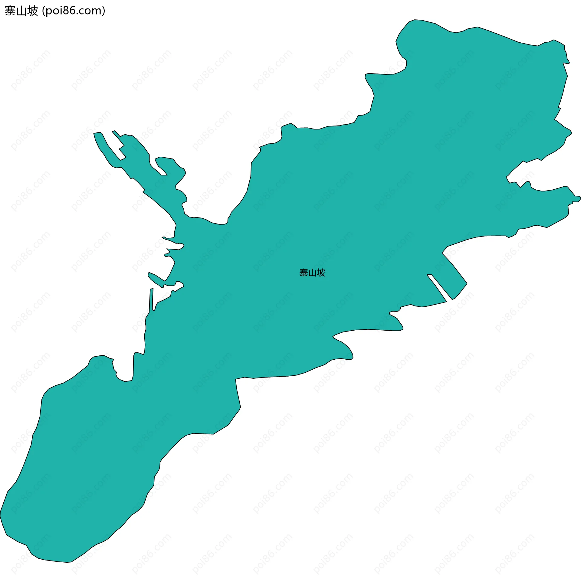 寨山坡边界地图