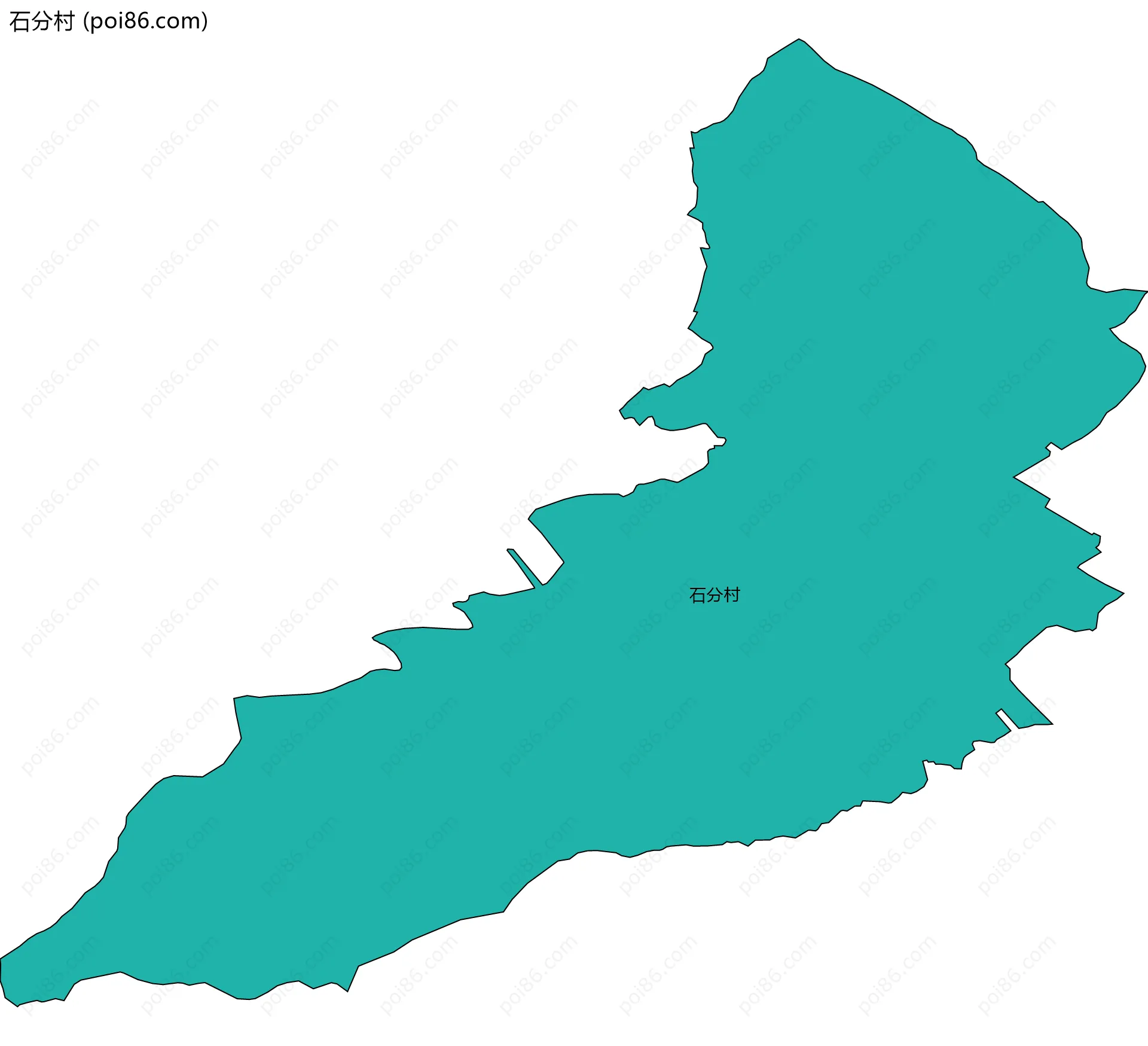 石分村边界地图