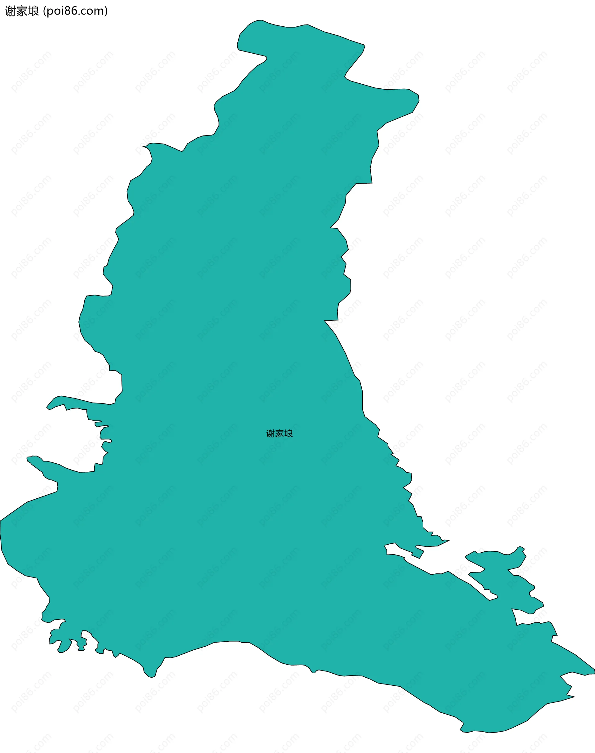 谢家埌边界地图