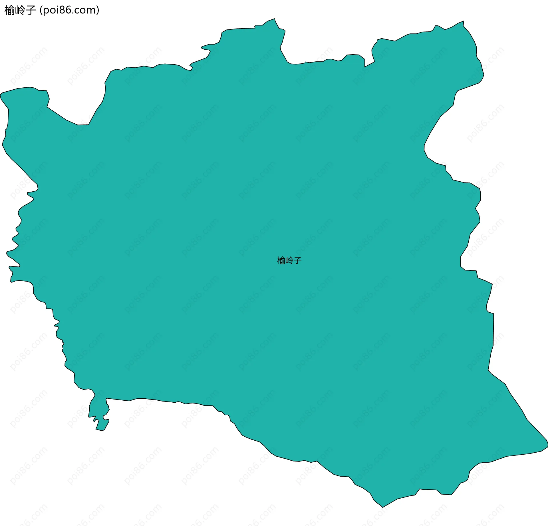 榆岭子边界地图