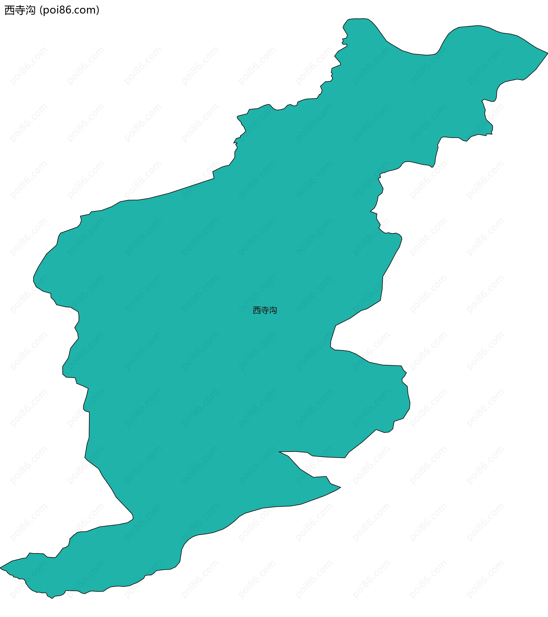 西寺沟边界地图