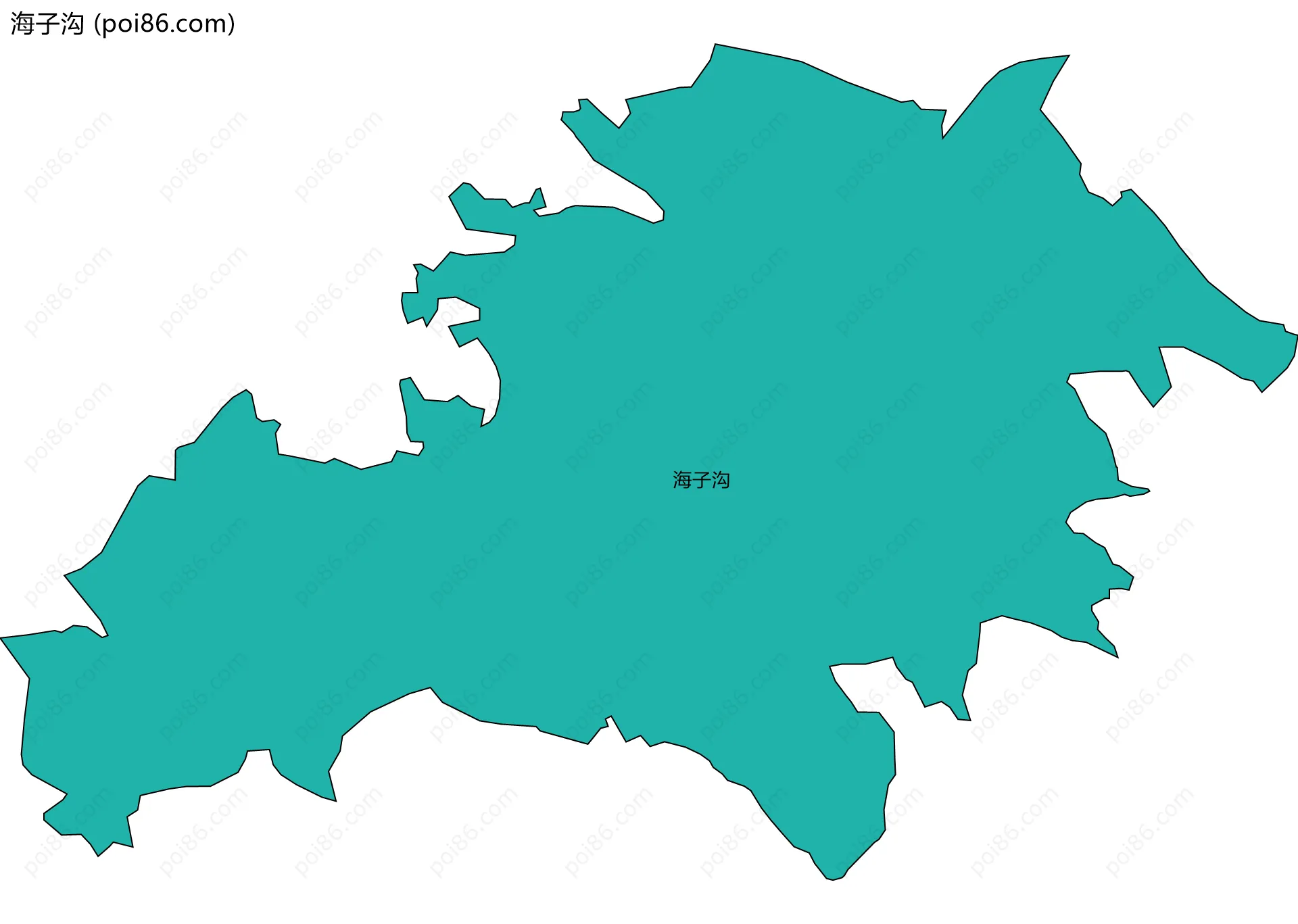 海子沟边界地图
