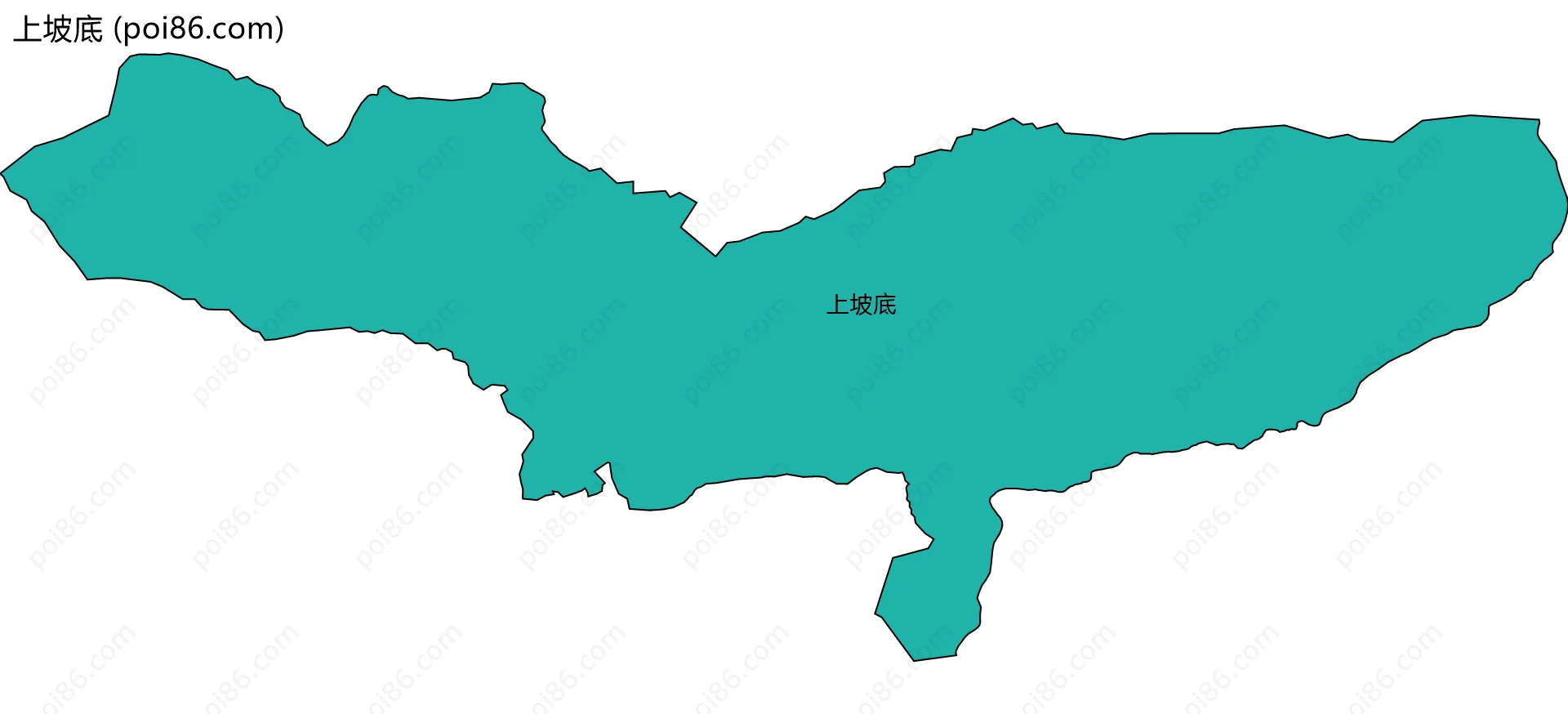 上坡底边界地图