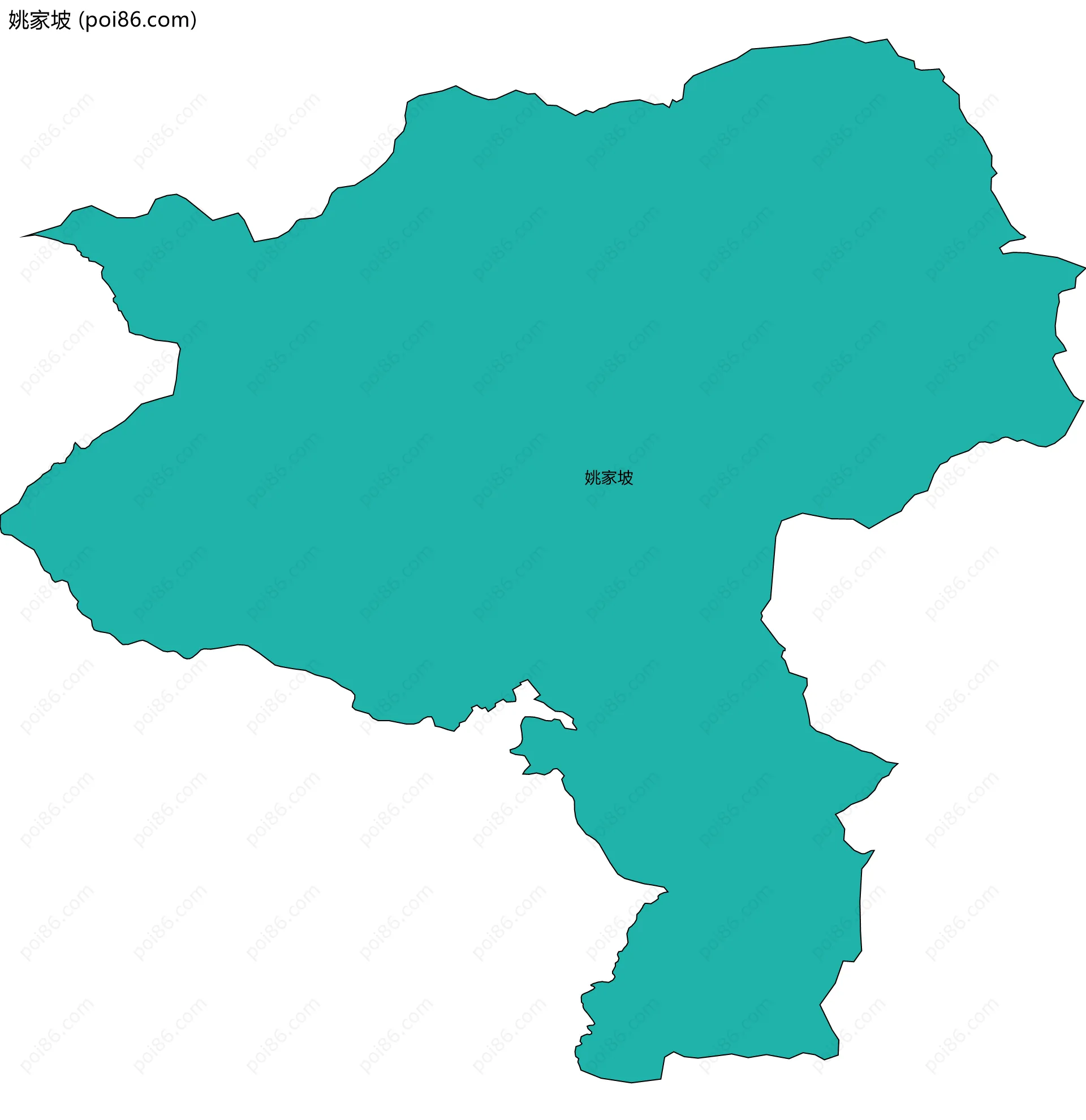 姚家坡边界地图