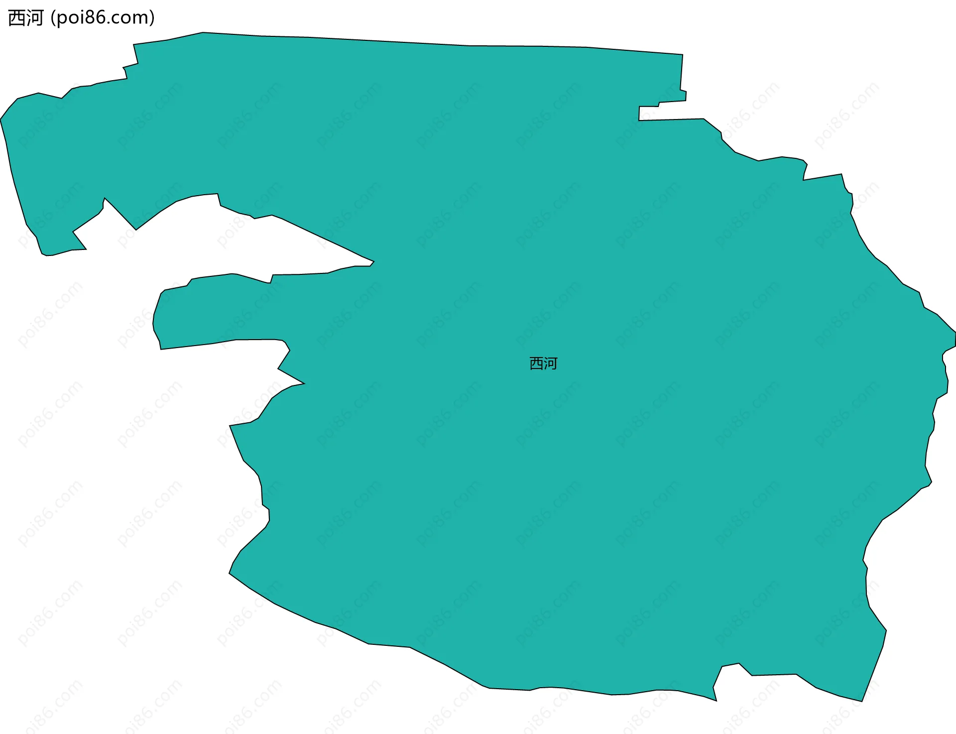 西河边界地图