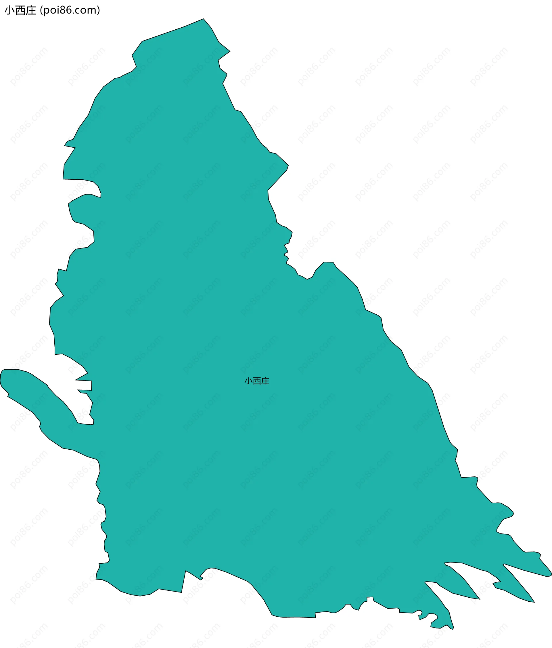 小西庄边界地图