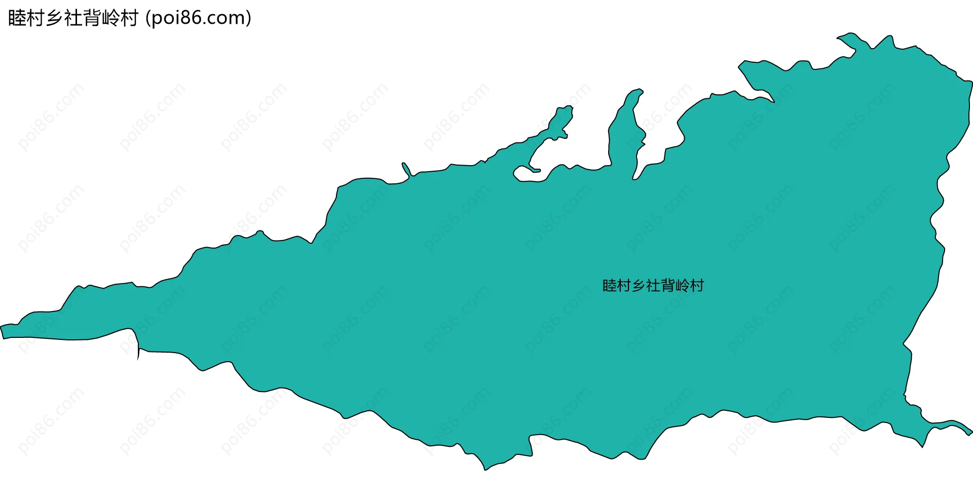 睦村乡社背岭村边界地图
