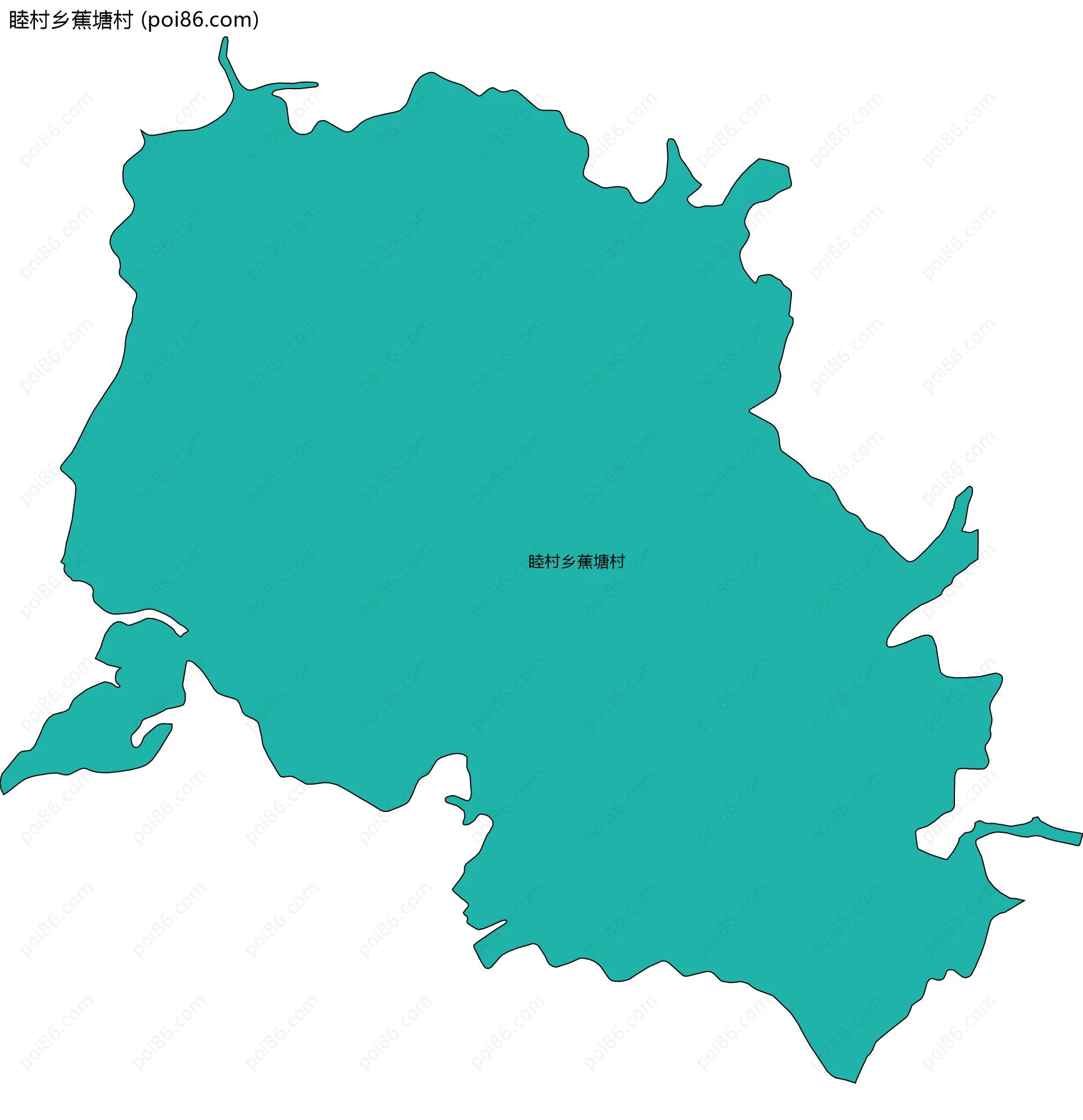 睦村乡蕉塘村边界地图